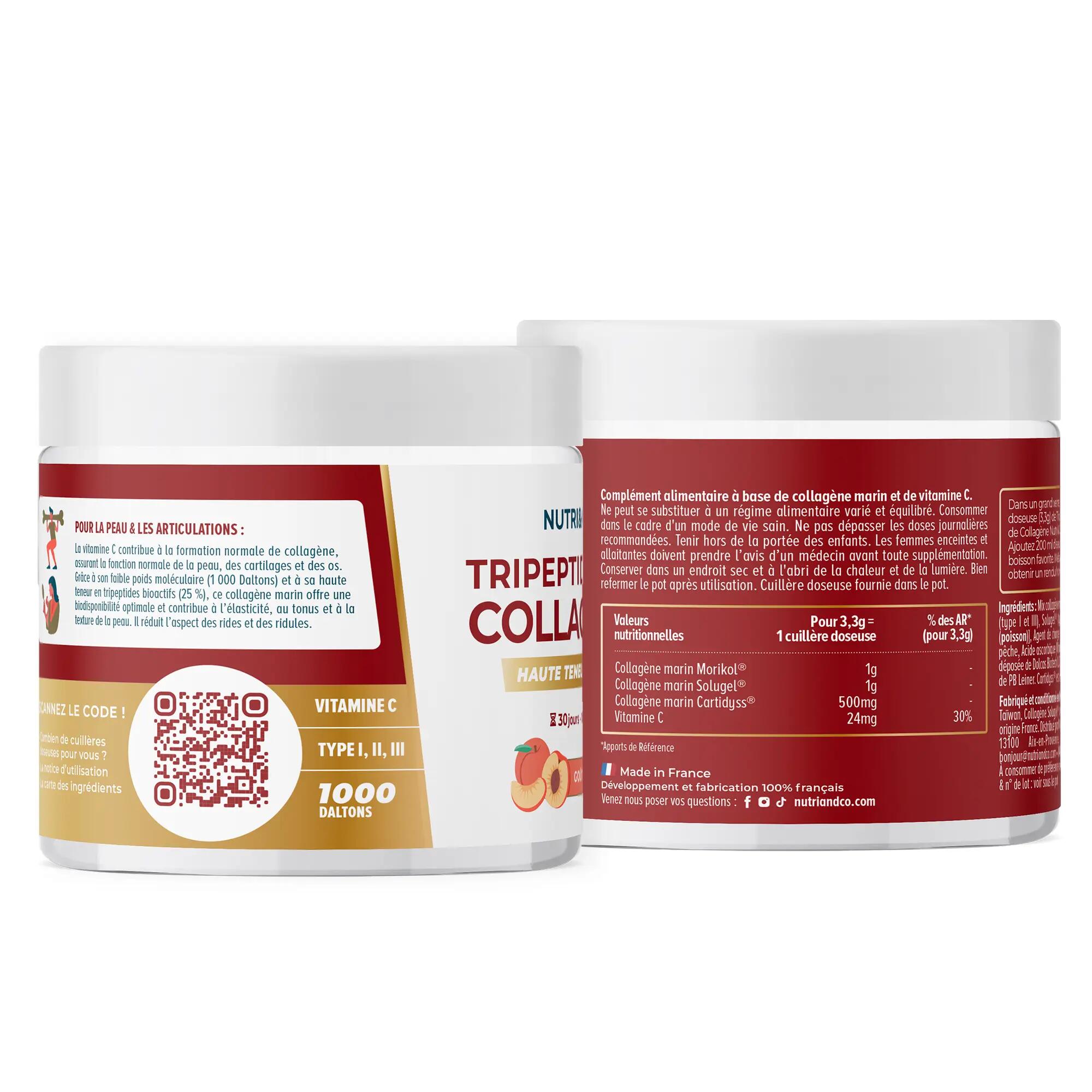 Tripeptides de Collagène - Goût Pêche - 100g 2/3