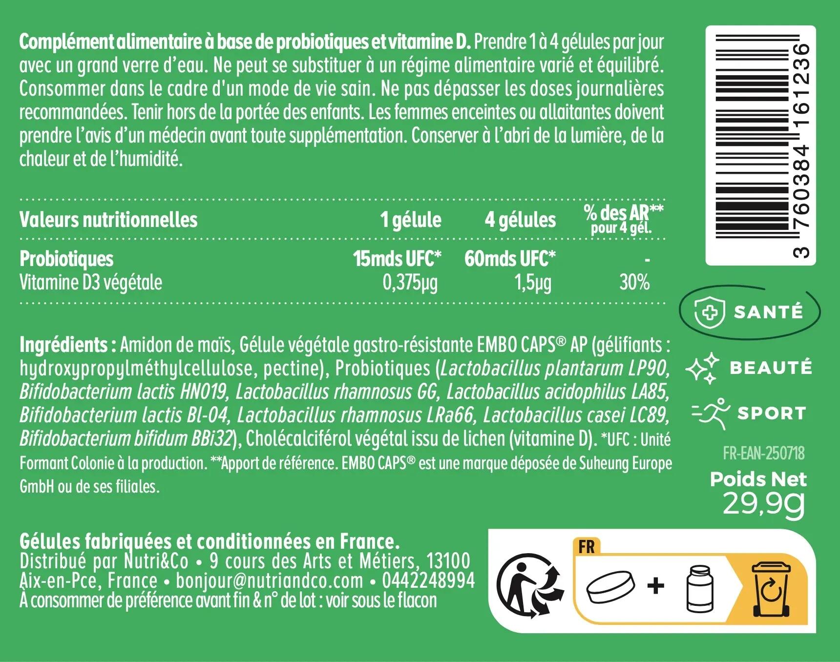 Probiotiques - 60 gélules 3/3