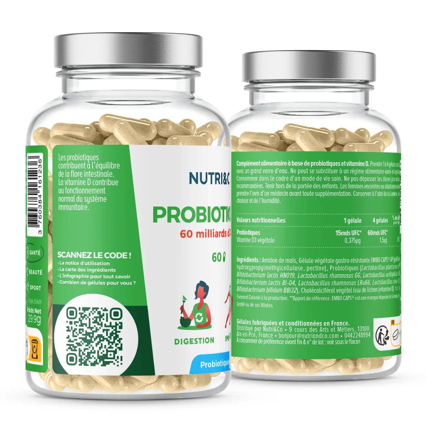 Probiotiques - 60 gélules 2/3