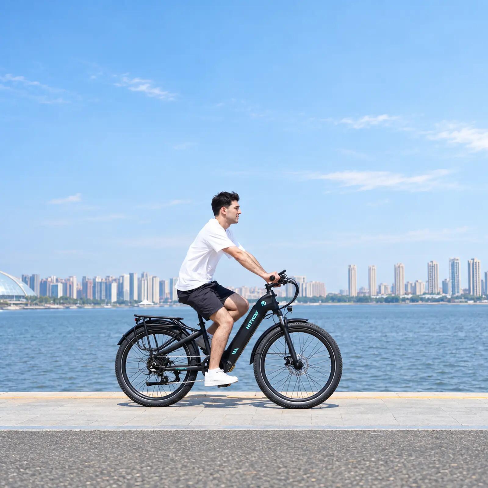 Bicicleta elétrica 48V 18Ah E-bike 26 Polegadas Quadro de Alumínio Urbana BK16 12/12