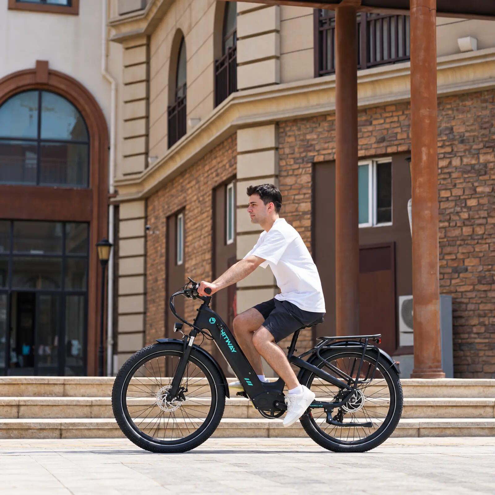 Bicicleta elétrica 48V 18Ah E-bike 26 Polegadas Quadro de Alumínio Urbana BK16 11/12