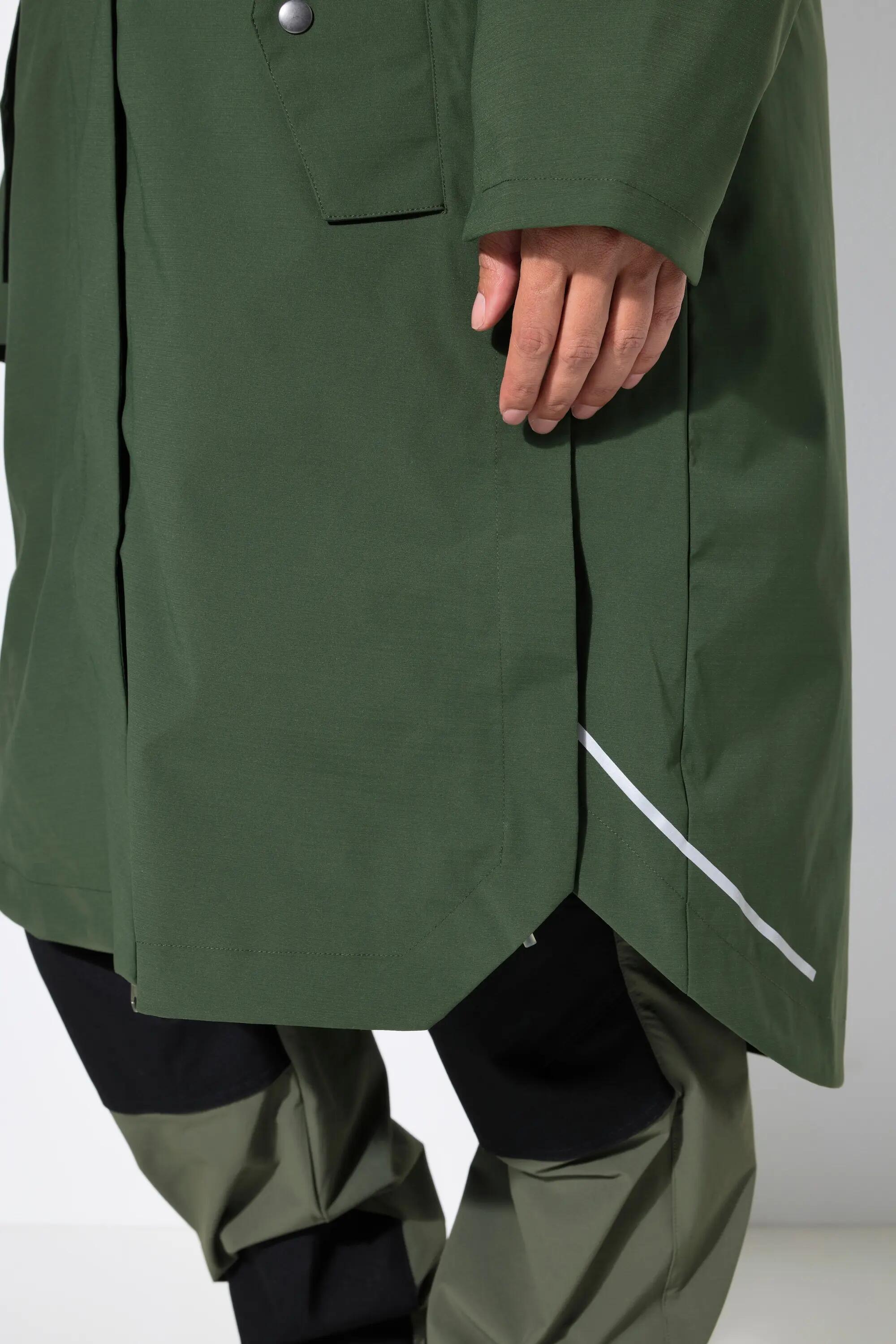 Damen Long-Funktionsjacke wasserdicht Kapuze Windfang 7/7
