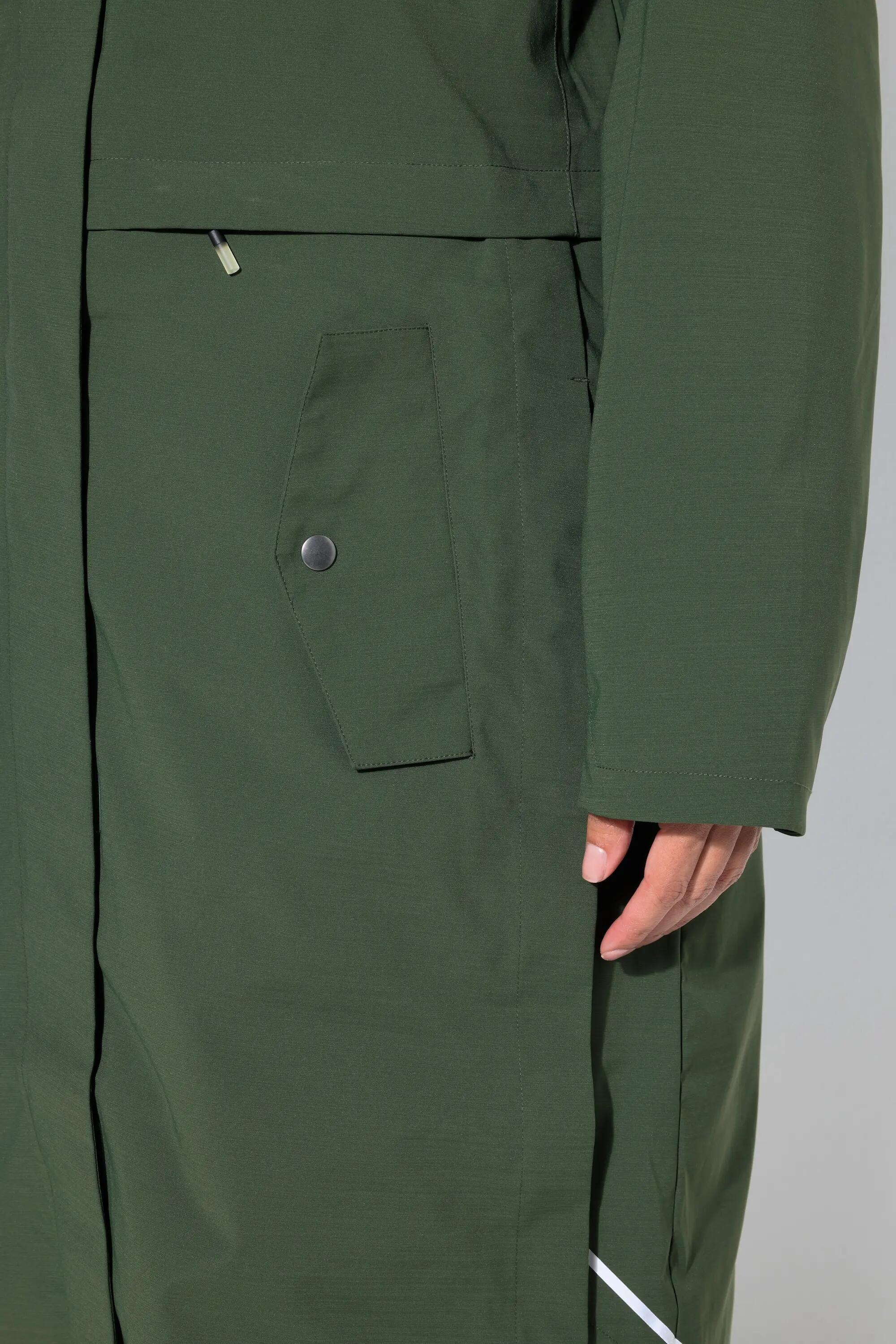 Damen Long-Funktionsjacke wasserdicht Kapuze Windfang 6/7
