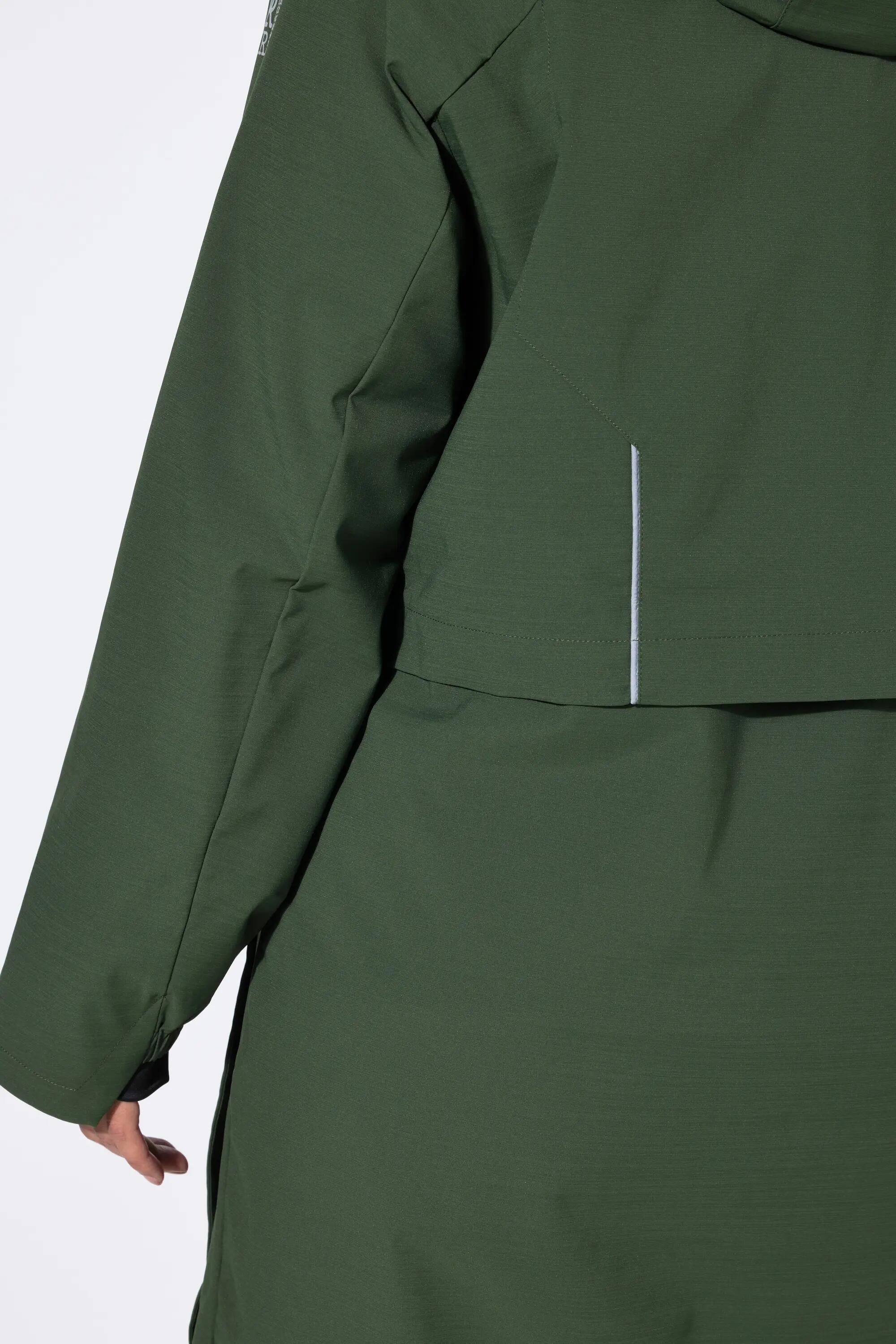 Damen Long-Funktionsjacke wasserdicht Kapuze Windfang 4/7