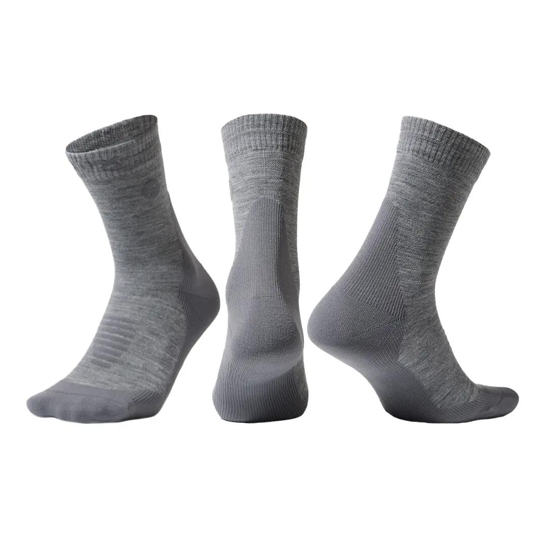Wandelsokken Heren - Merino Wol - Compressie Enkelsokken Grijs - Maat M: 40-44 2/7
