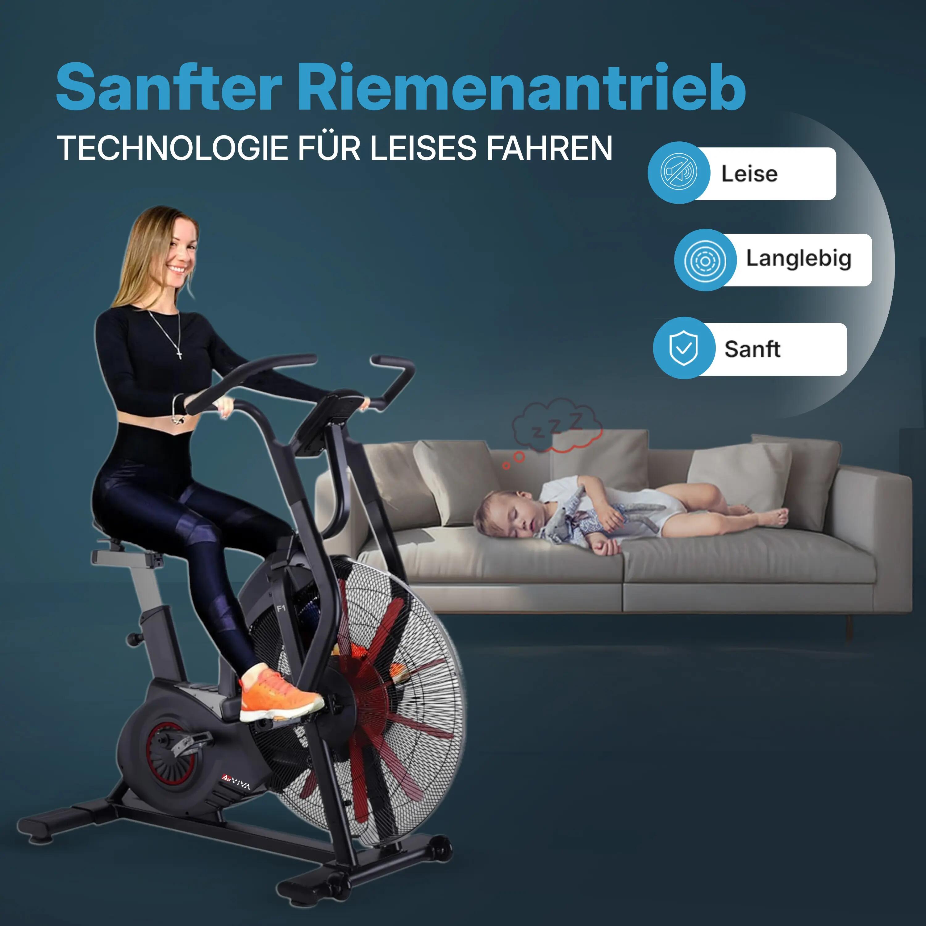Air Bike Semi-Profi Heimtrainer F1 5/6