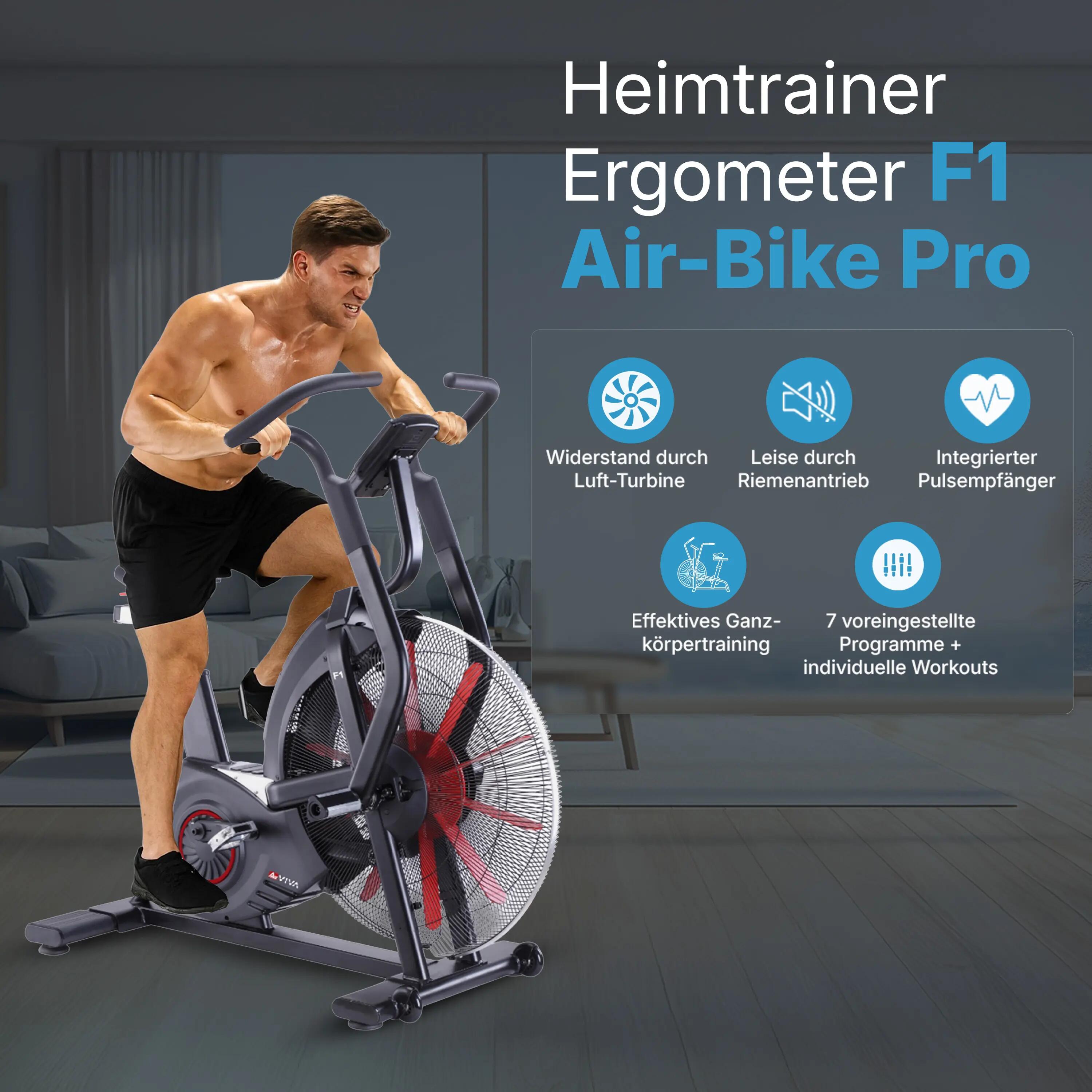 Air Bike Semi-Profi Heimtrainer F1 3/6