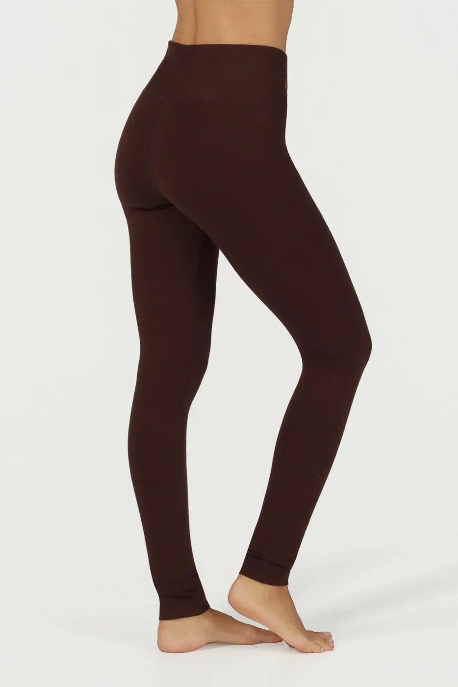 Legging de Yoga/Pilates Bhaktified - taille mi-haute en coton bio - Cacao 2/6
