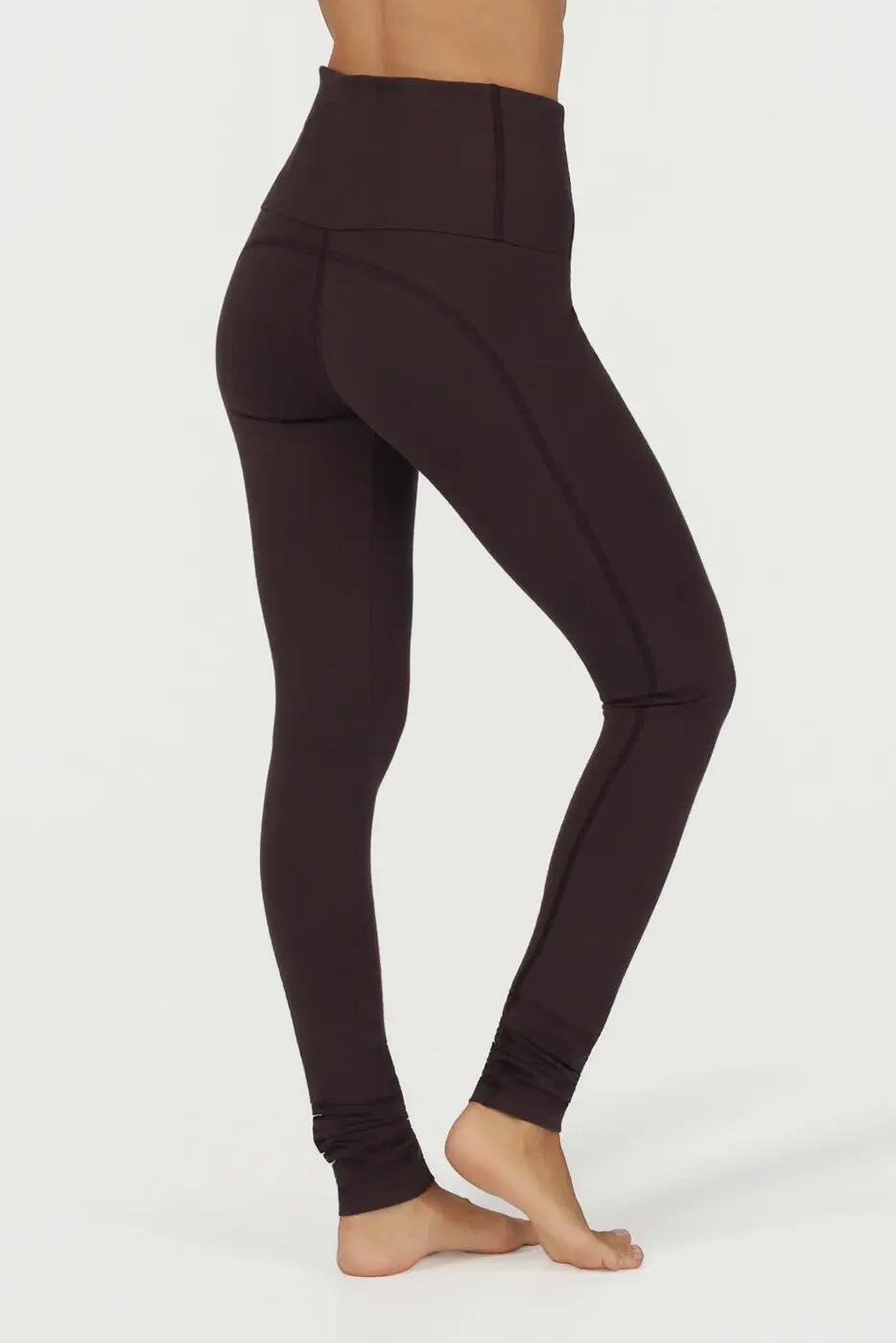 Legging de Yoga et Pilates Gaia - Legging tendance taille haute  - Coffee 5/6