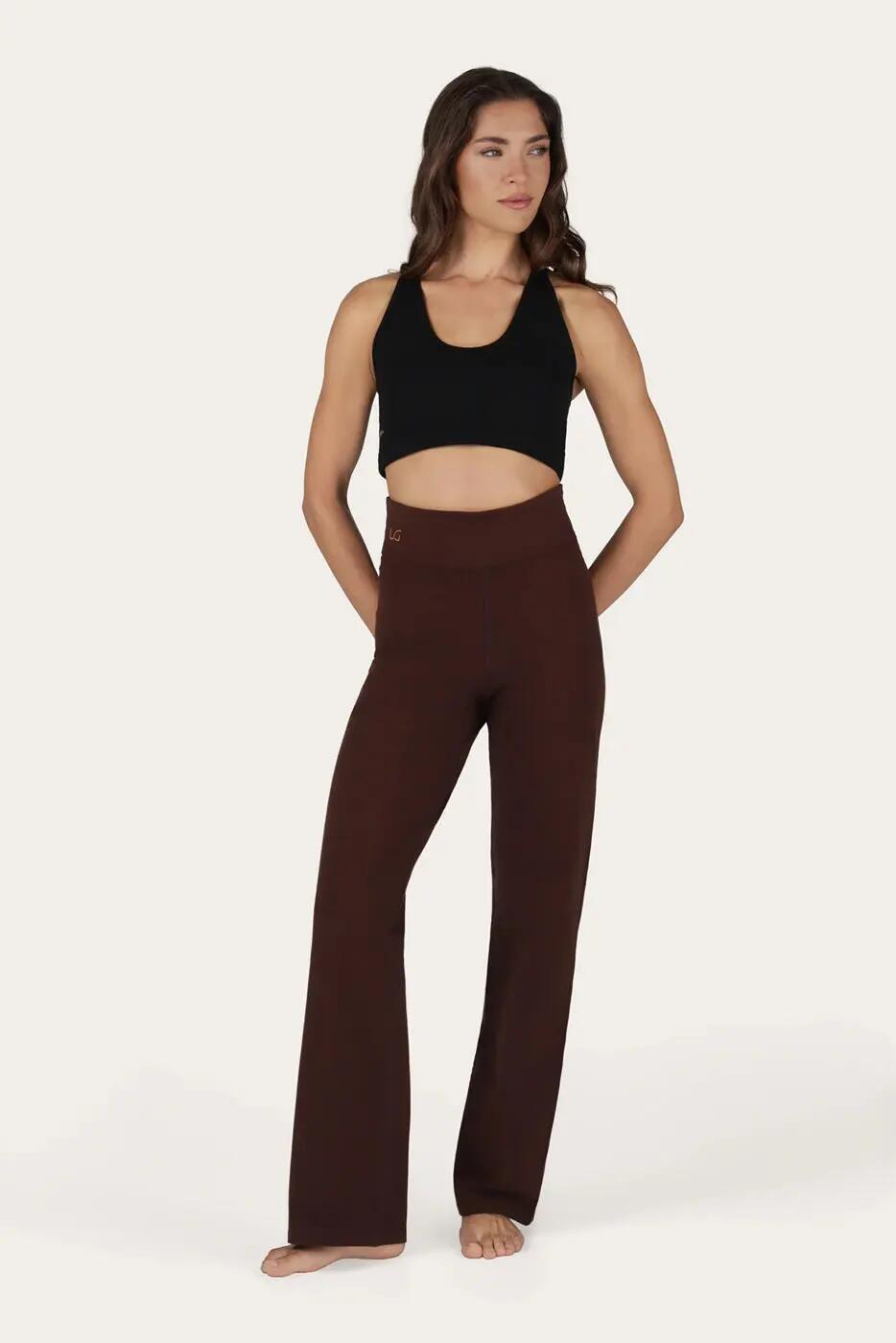 Agni - Modèle de Pantalon Yoga et Pilates Taille Haute Tendance - Cacao 4/6