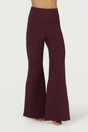 Pantalon de Yoga et Lounge tendance à coupe ample Maeve - Aubergine
