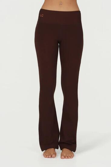 Pantalon de Yoga/Pilates Anandafied avec jambes évasées sur les hanches - Cacao