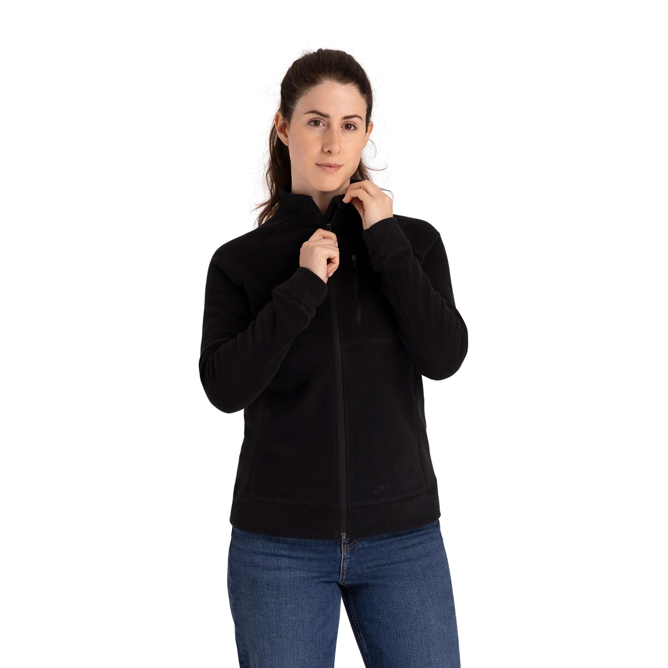 Womens Fleece Recycled Microfleece Full Zip with Chest Pocket Script 2/5