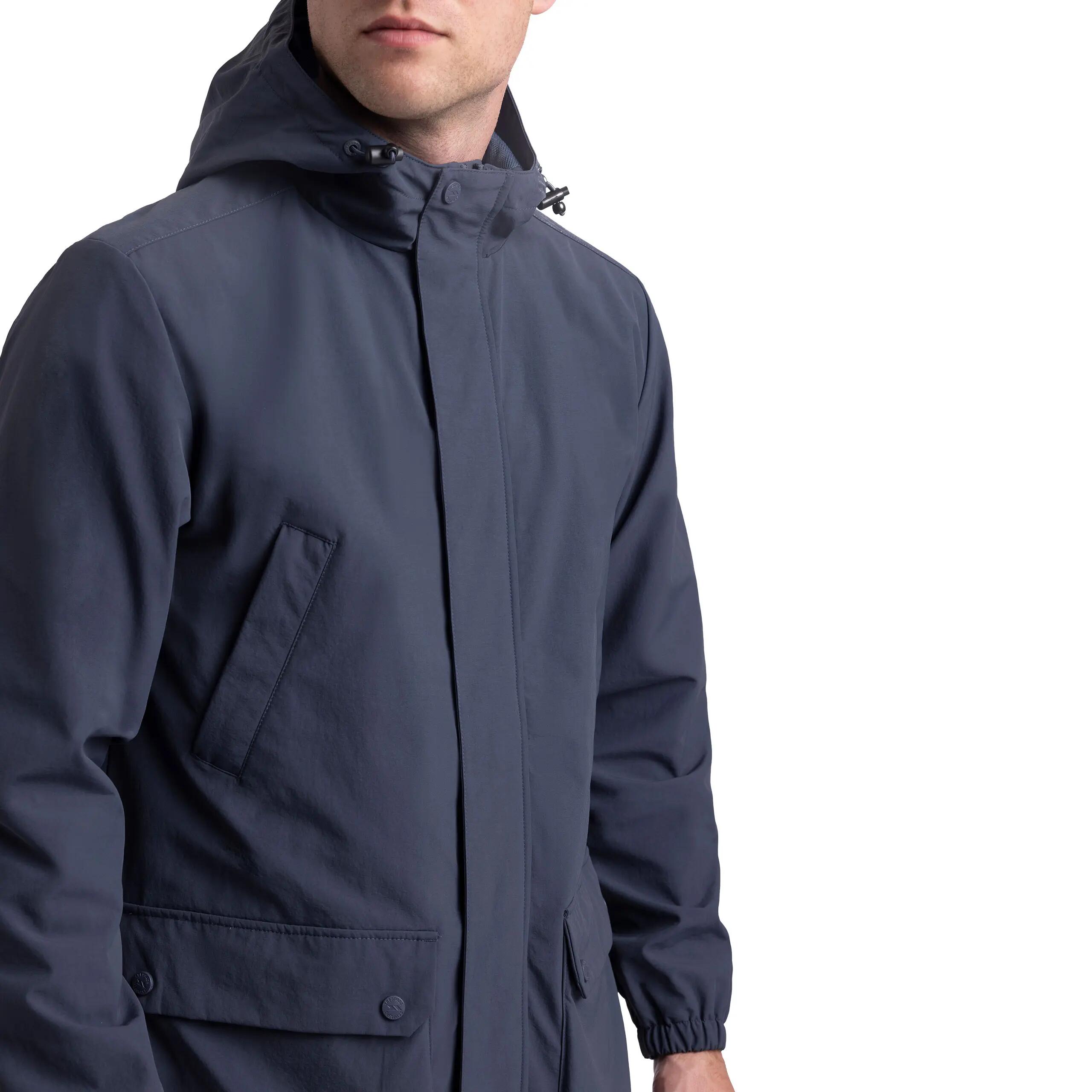 Mens Adjustable Grown On Hood Full Length Casual Jacket - Cutsdean 4/4