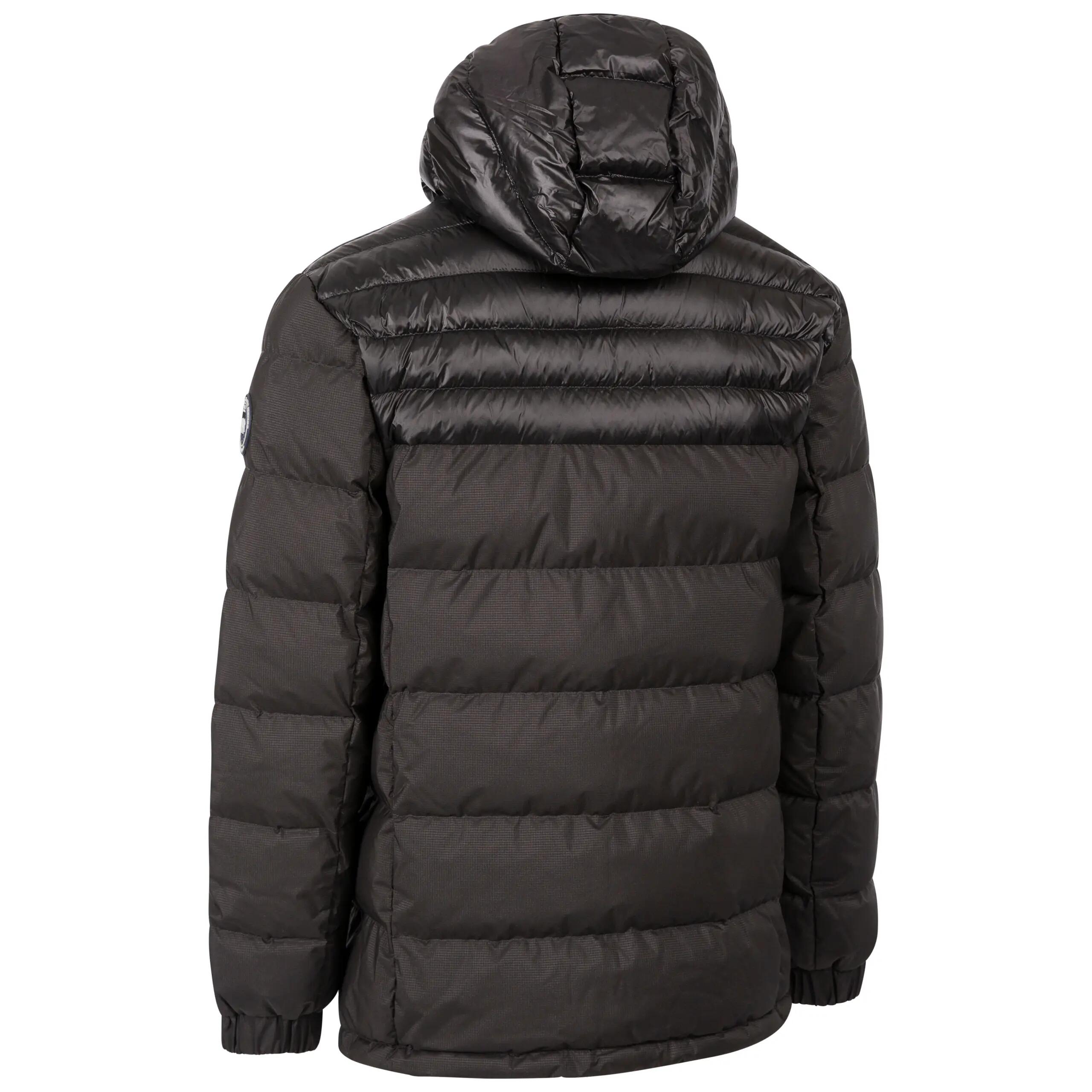 Mens Down Jacket Hood Padded Outdoor Casual Winter Coat Tacker 2/2