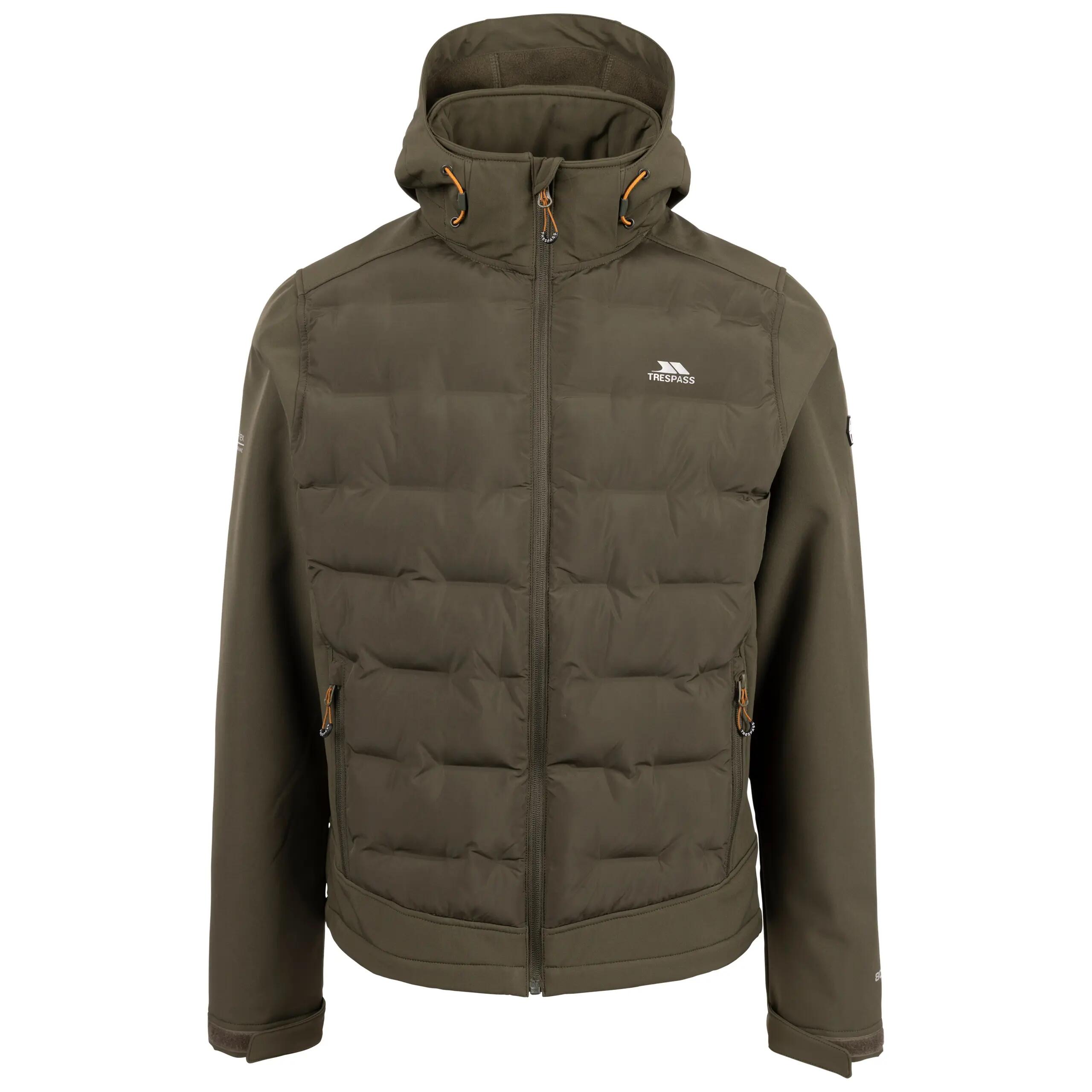 Men's Adjustable Zip Off Hood Waterproof Softshell Jacket - Alwero 1/2