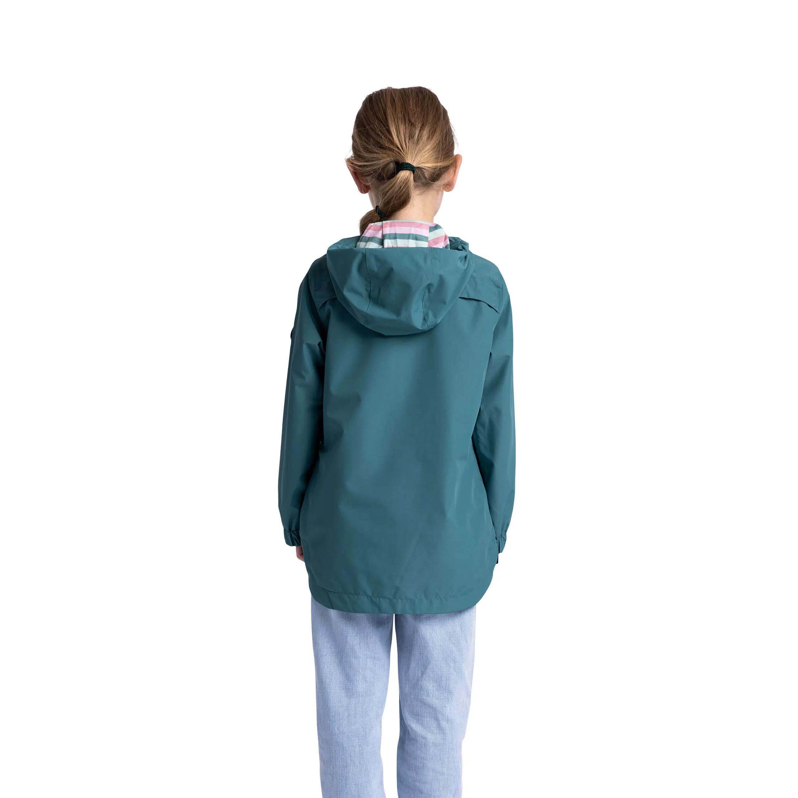 Girls Waterproof Windproof Hooded Long Jacket Flourish 3/5