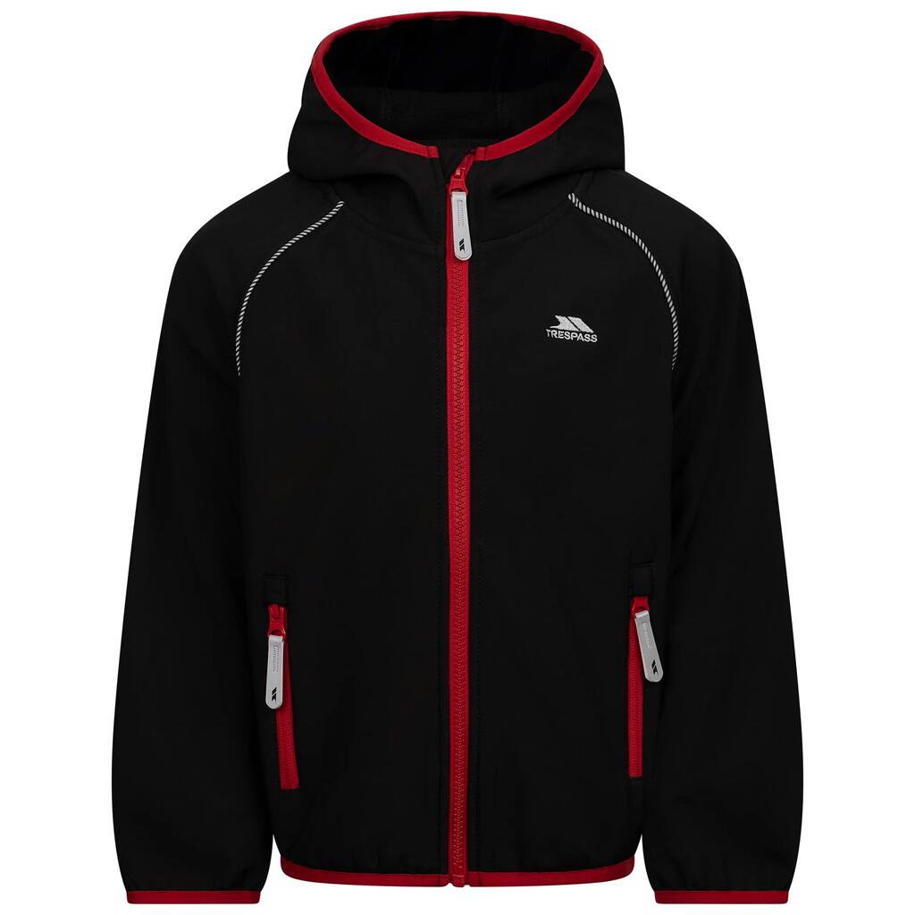 Unisex Kids Grown On Hood Reflective Piping Softshell Jacket - Belmoon