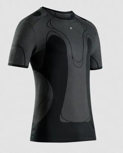 Koszulka męska X-Bionic Xceed Run Perform Shirt X Black/X White B124 1/2
