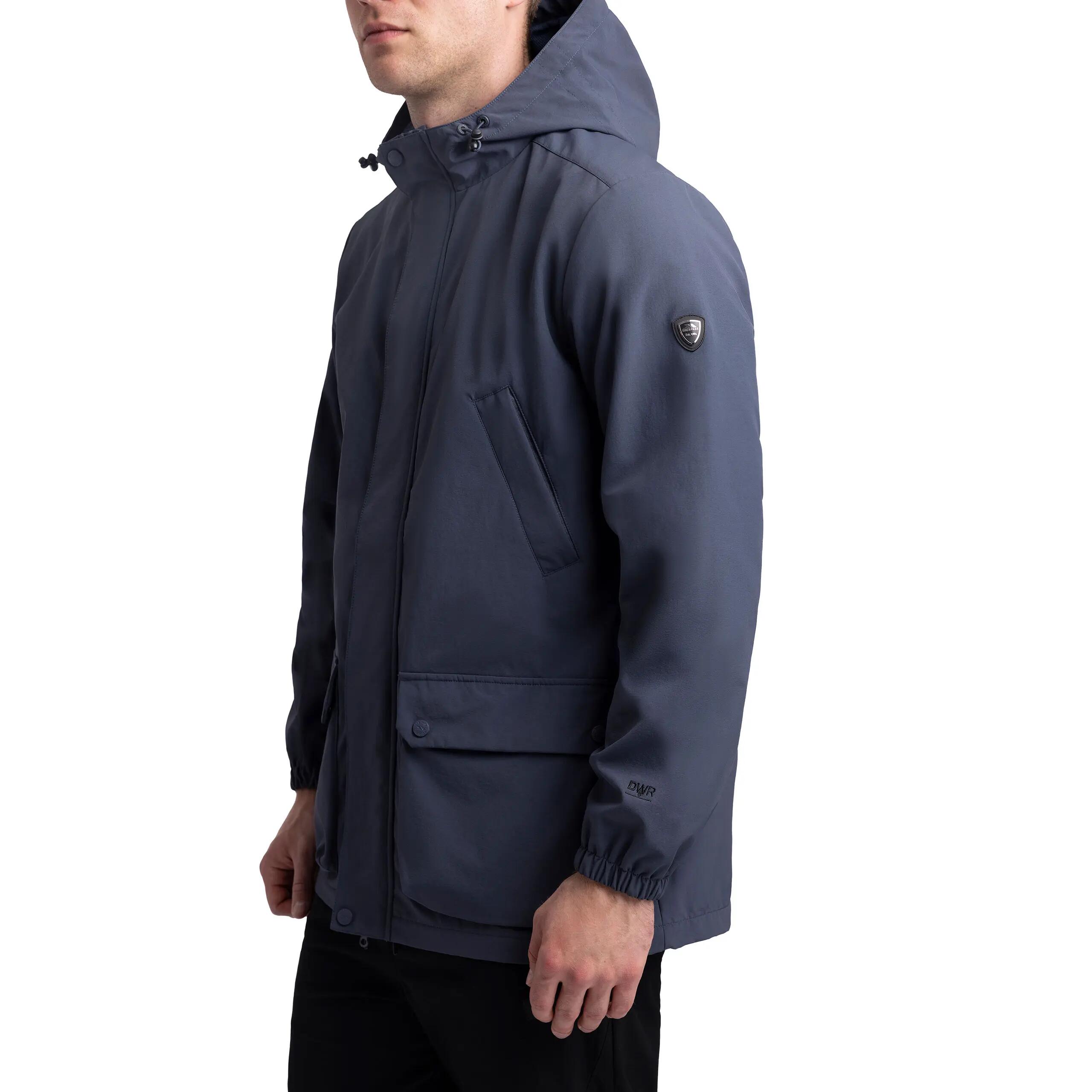 Mens Adjustable Grown On Hood Full Length Casual Jacket - Cutsdean 3/4
