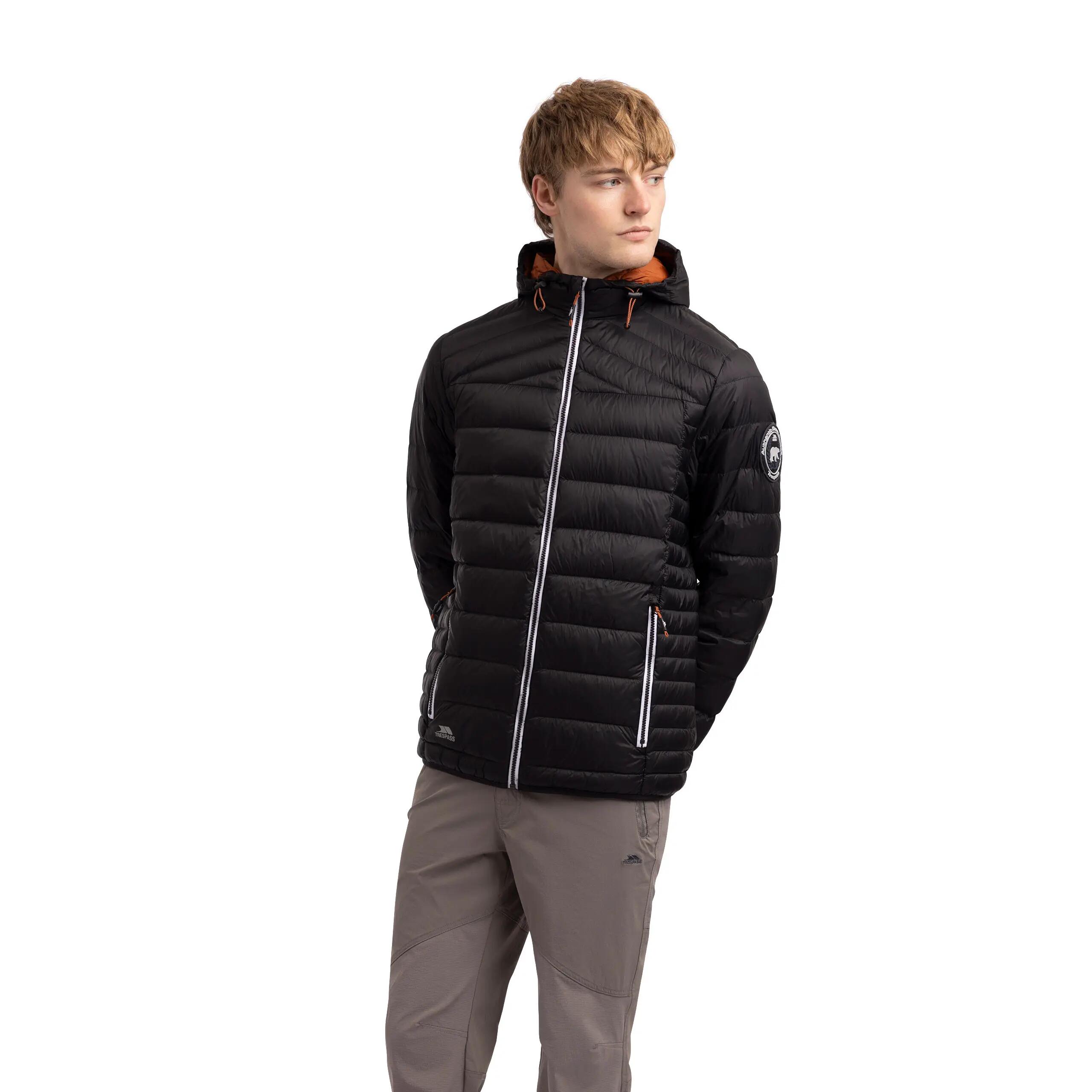 Mens Down Jacket Lightweight Hooded Padded Jacket Packaway Coat Whitman II 2/5