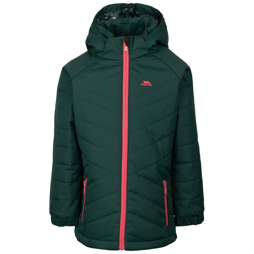 Kids Quilted Casual Jacket with Printed Lining Hooded Padded Coat Andee