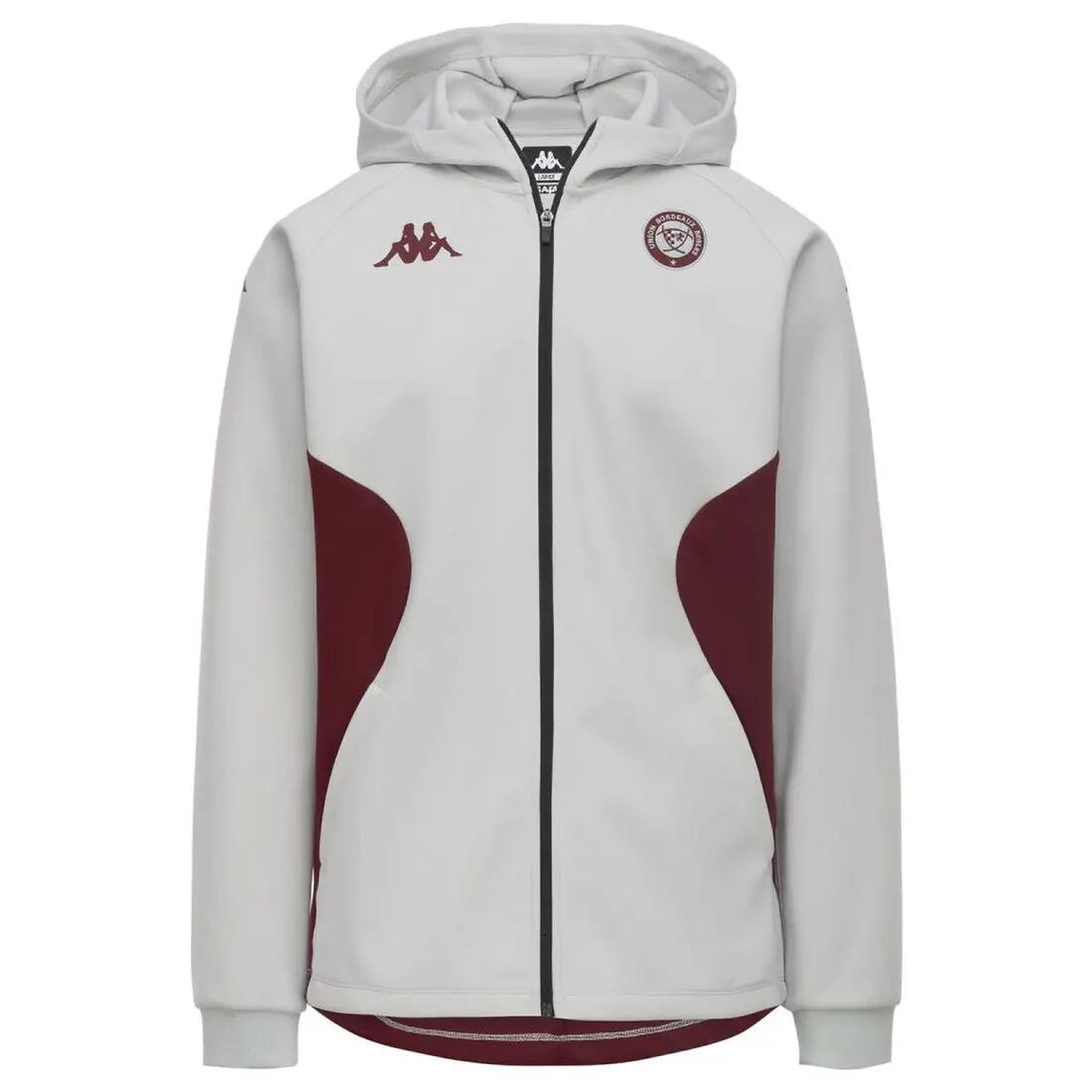 Veste à capuche Mequo Kappa Union Bordeaux Bègles Gris 1/3
