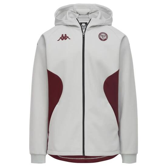 Veste à capuche Mequo Kappa Union Bordeaux Bègles Gris