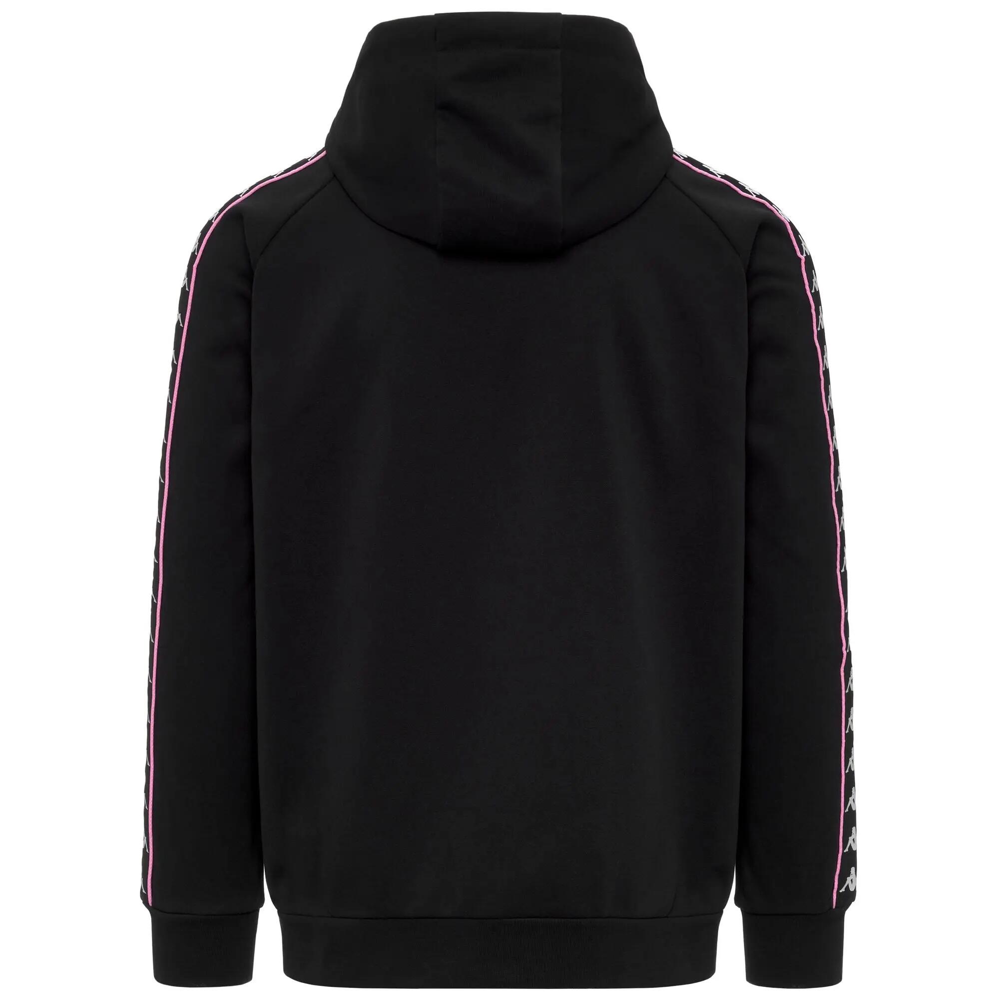 Felpa da uomo in cotone nero da streetwear sportivo 3/3