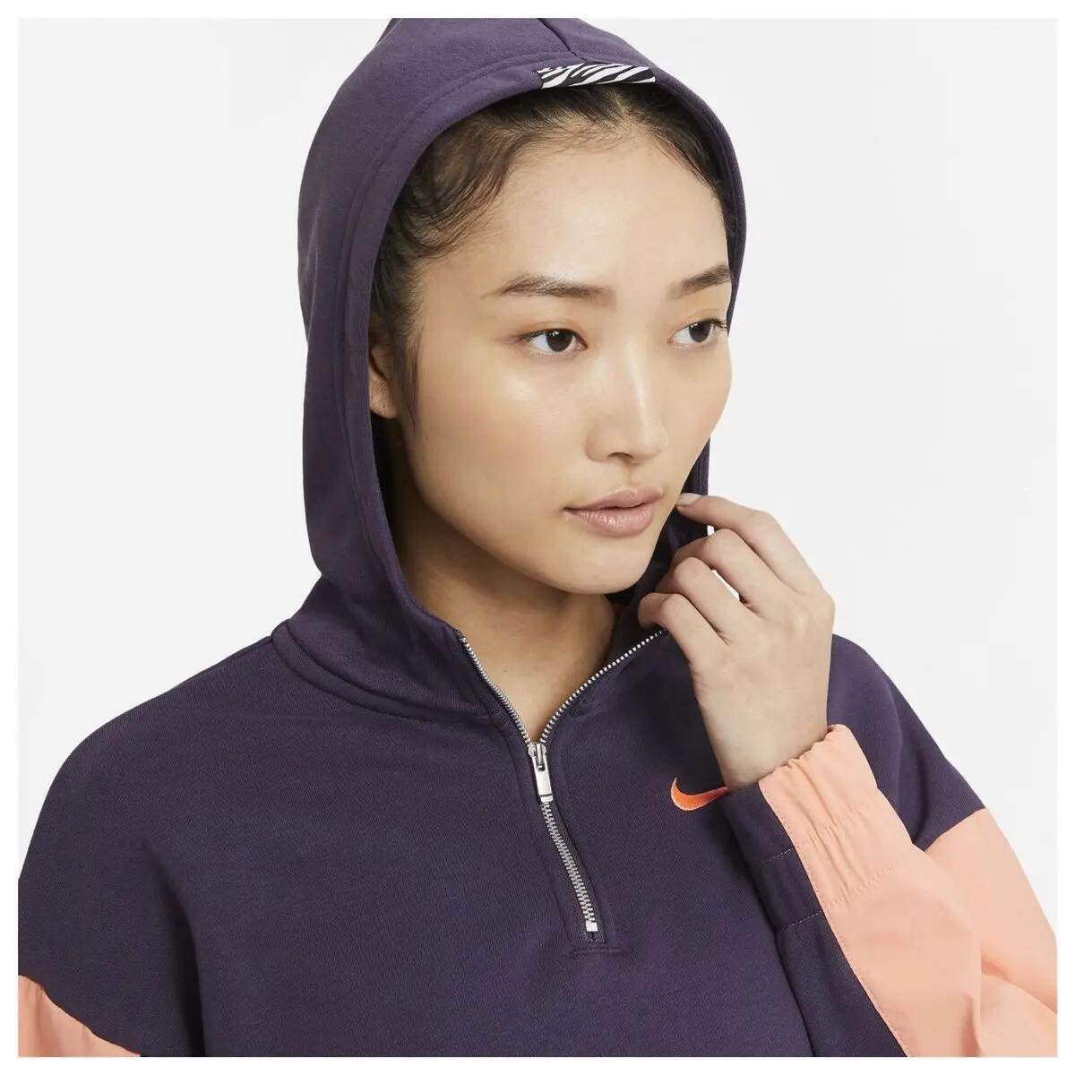 Bluza damska NIKE W SPORTSWEAR ICN CLSH HOODIE QZ MIX M 4/4