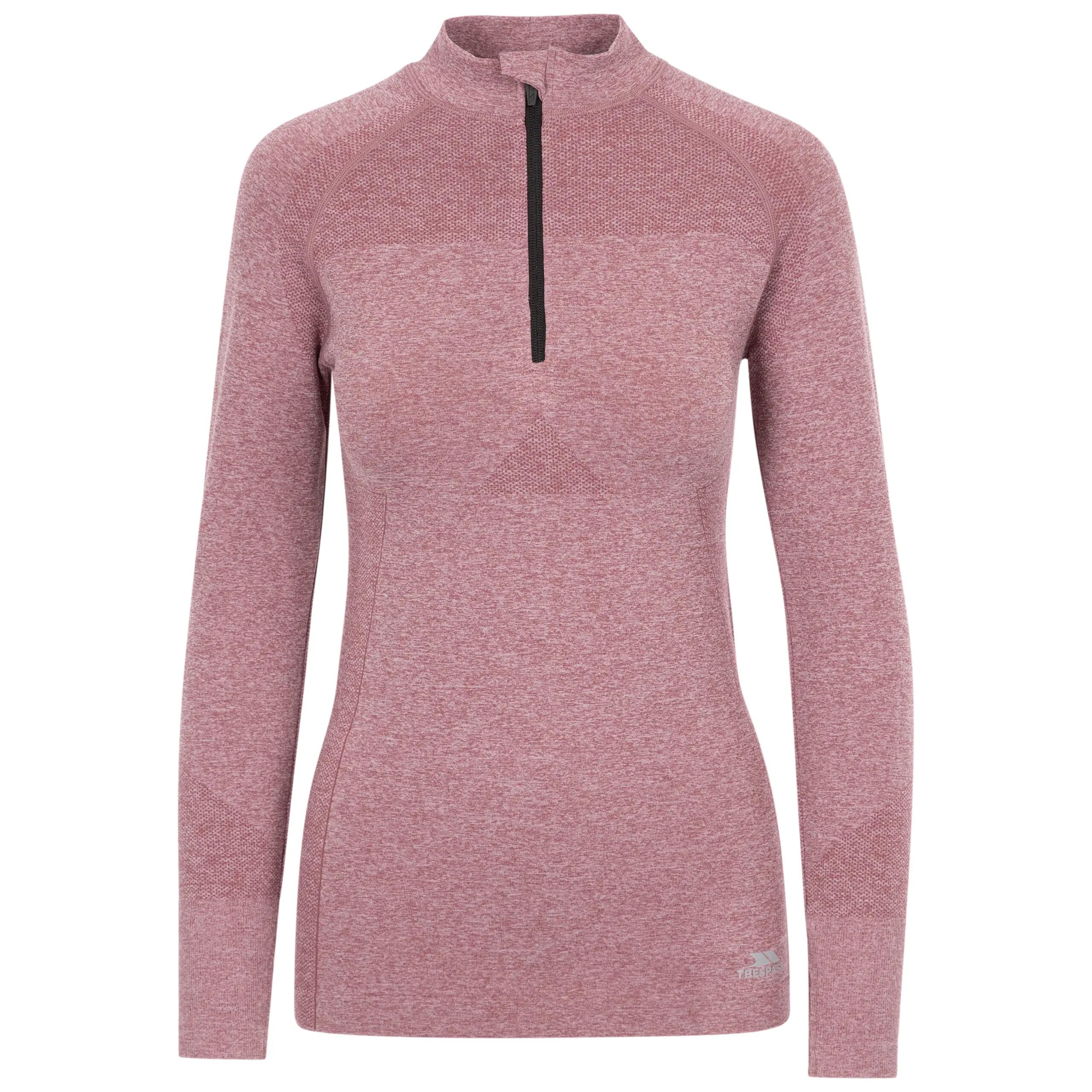 Womens 1/2 Zip Neck Seamless Reflective Logo Active Top Pelina 1/2
