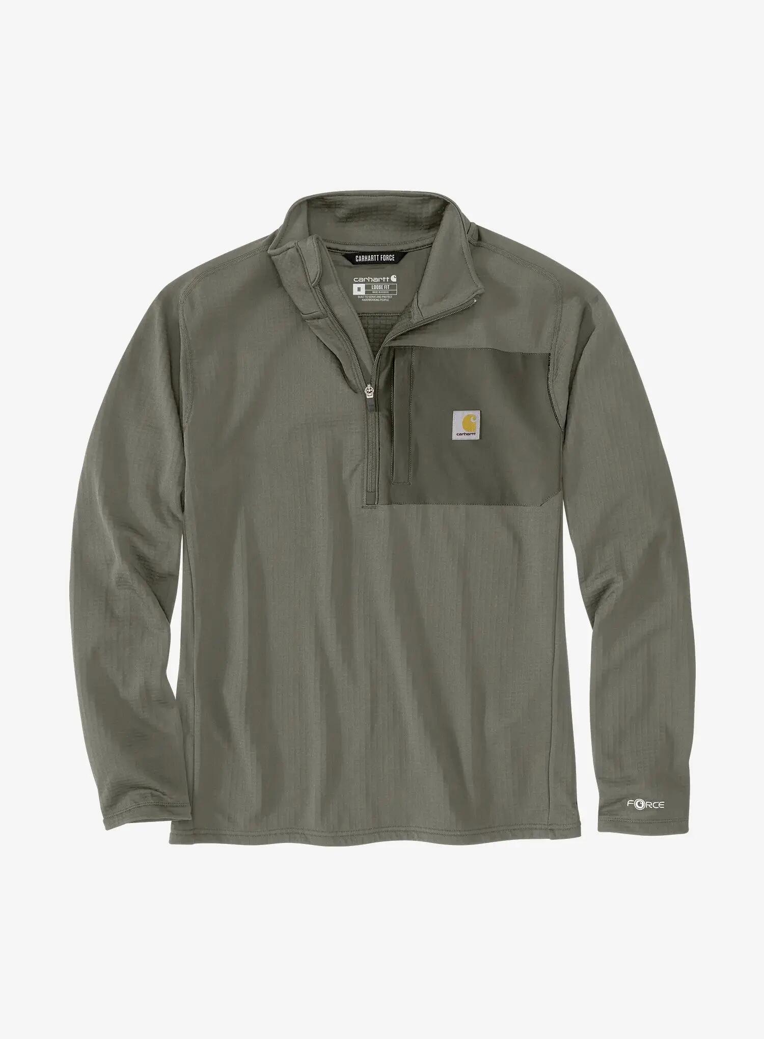 Bluza bez kaptura Carhartt Force Ironwood Relaxed 1/2 Zip Mock Neck 6/6