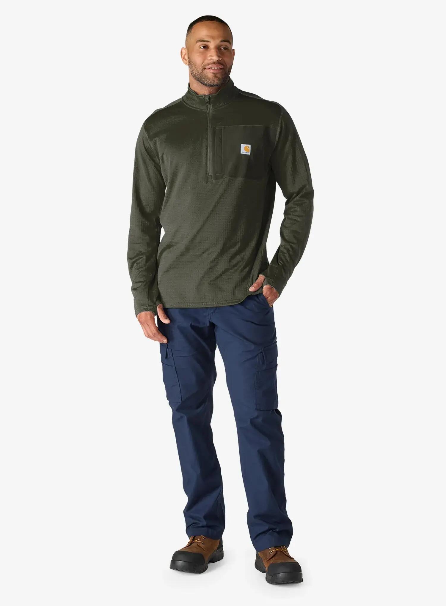 Bluza bez kaptura Carhartt Force Ironwood Relaxed 1/2 Zip Mock Neck 2/6