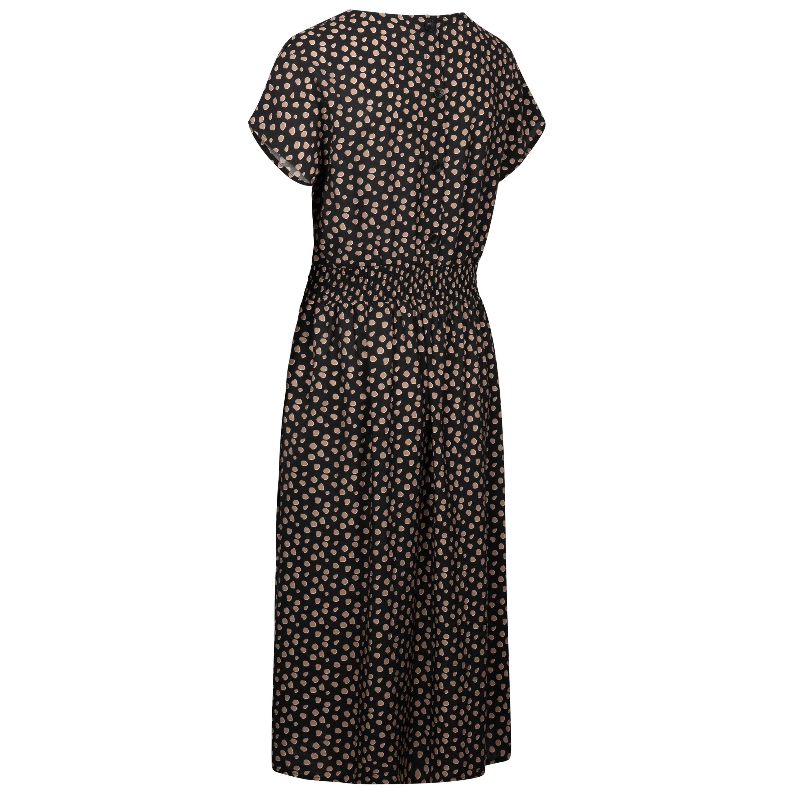 Womens Round Neck Midi Length Cap Sleeve All Over Print Dress Susanne 3/5