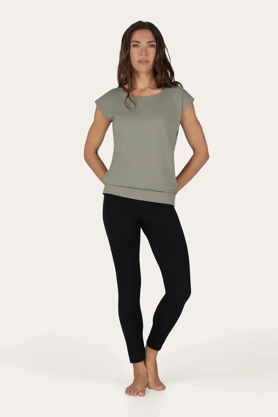 T-shirt de Yoga et Pilates couple ample Asana  - Gris 4/6