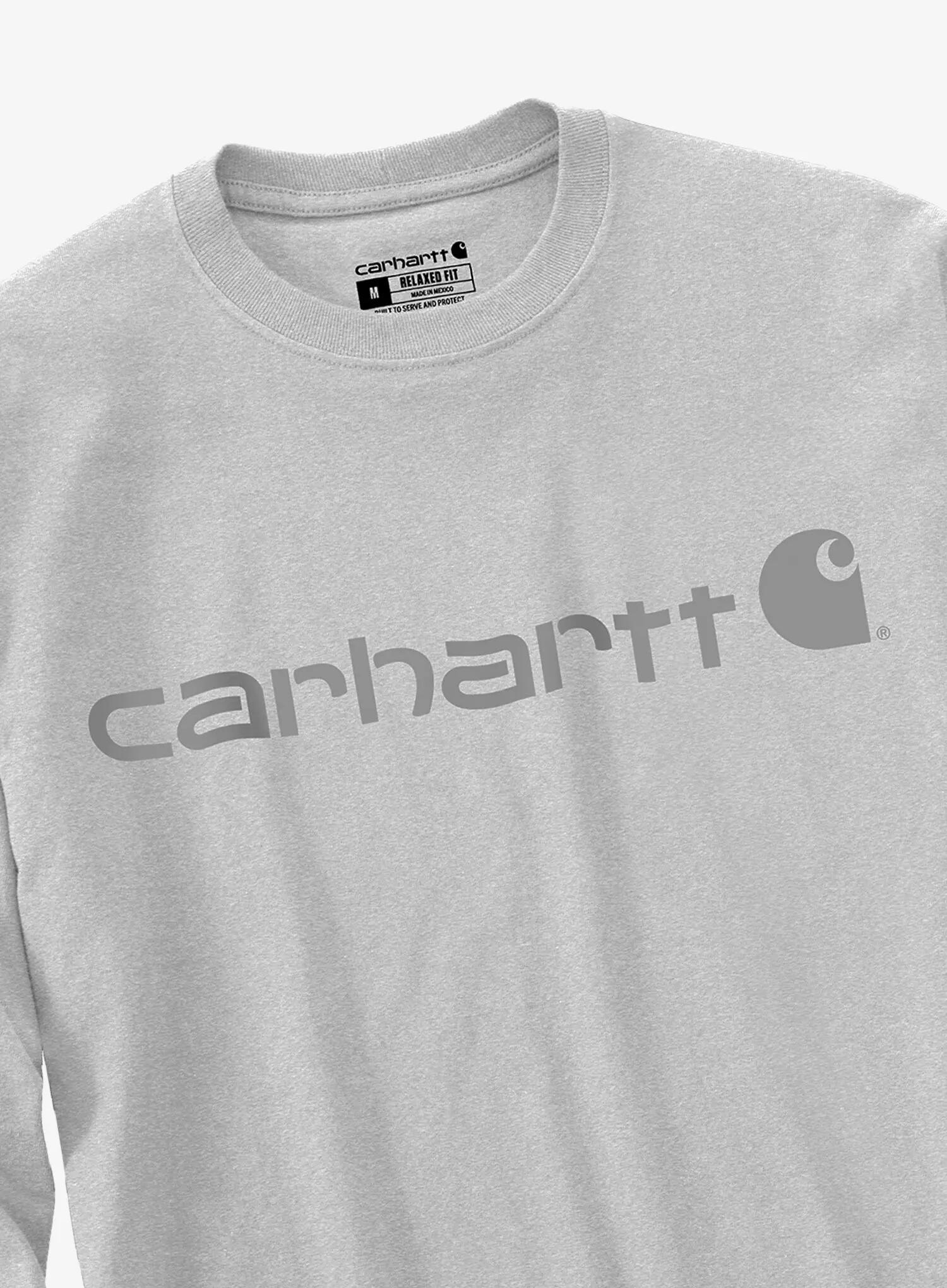 Bluza bez kaptura Carhartt Dearborn Relaxed LS Logo T-Shirt 2/2