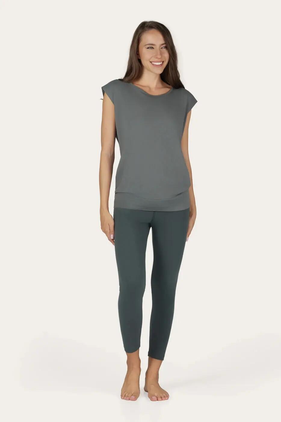 T-shirt de Yoga et Pilates couple ample Asana  - Jade 4/6