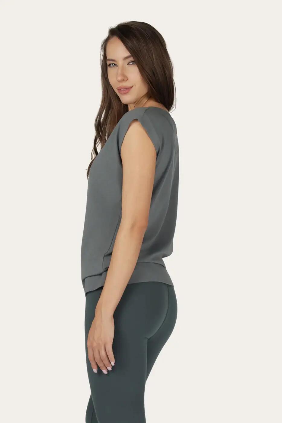 T-shirt de Yoga et Pilates couple ample Asana  - Jade 2/6