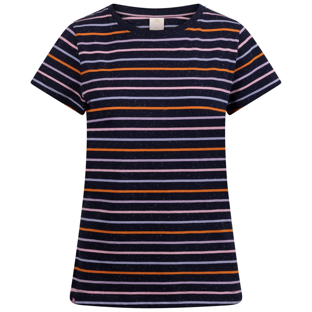 Womens Top Neppy Yarn Dyed, Round Neck, Short Sleeves - Michaela