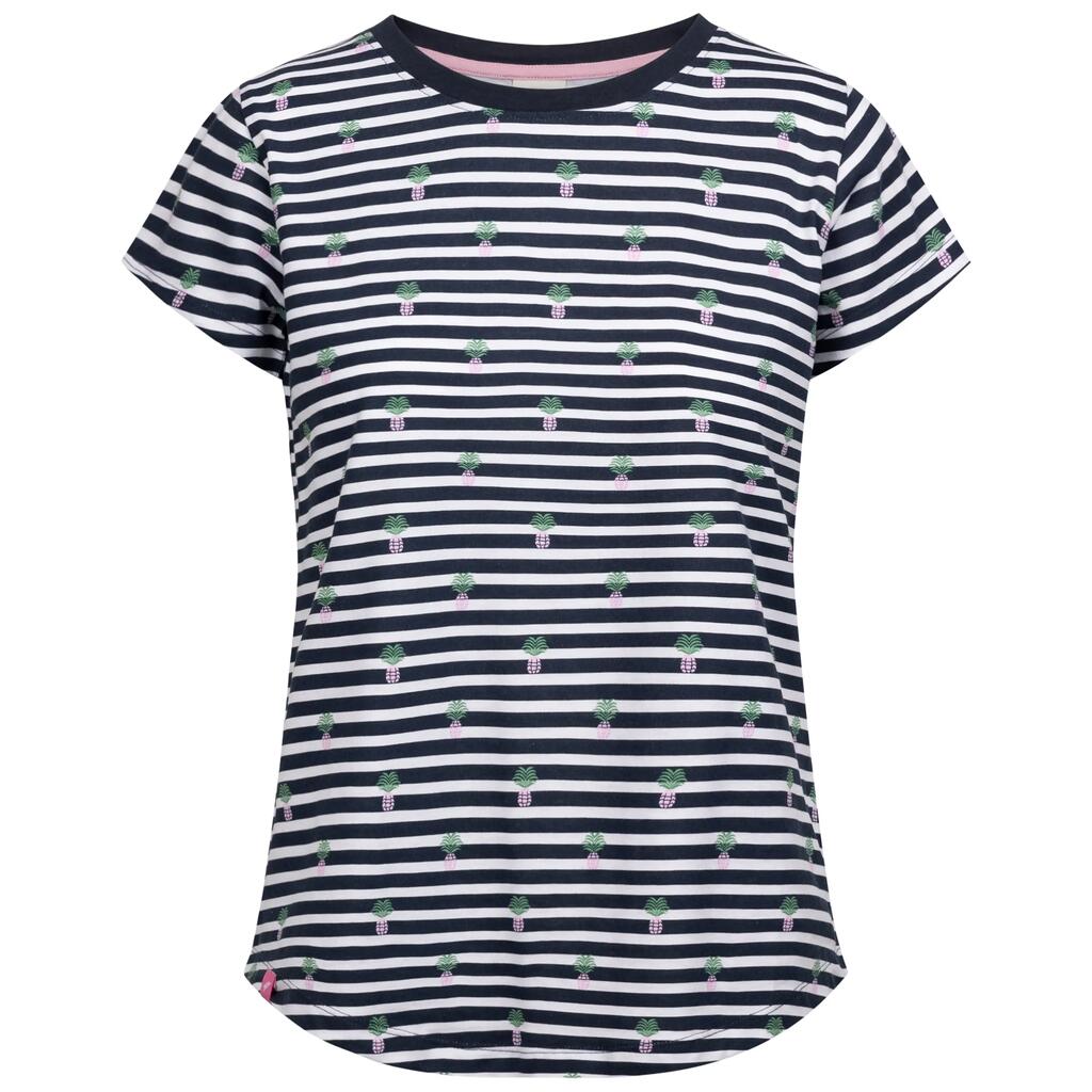 Womens All Over Printed Top Short Sleeve Round Neck T-Shirt Calypso