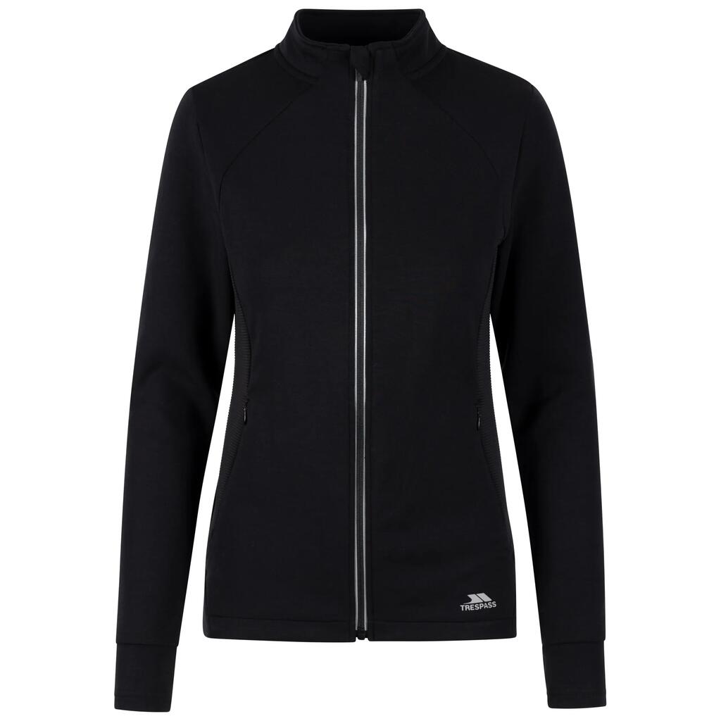 Womens Activewear Top Full Reflective Zip High Neck Thumbholes Ridge