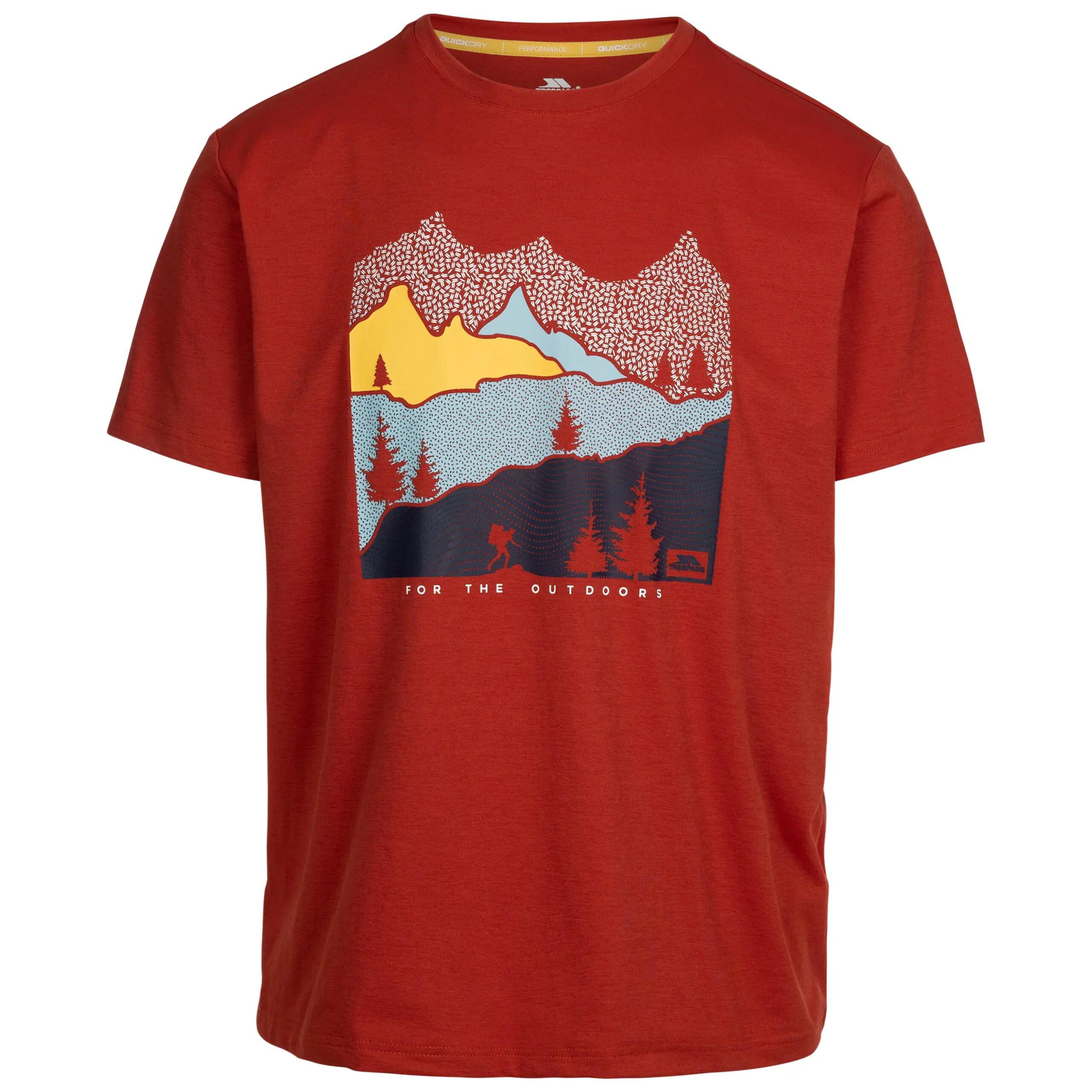 Mens Casual T-Shirt Short Sleeves and QuickDry with Graphic Danub 1/2