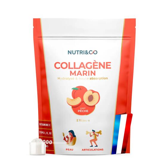 Collagène Marin - Santé et Prévention Articulaire - Goût Pêche - 90g