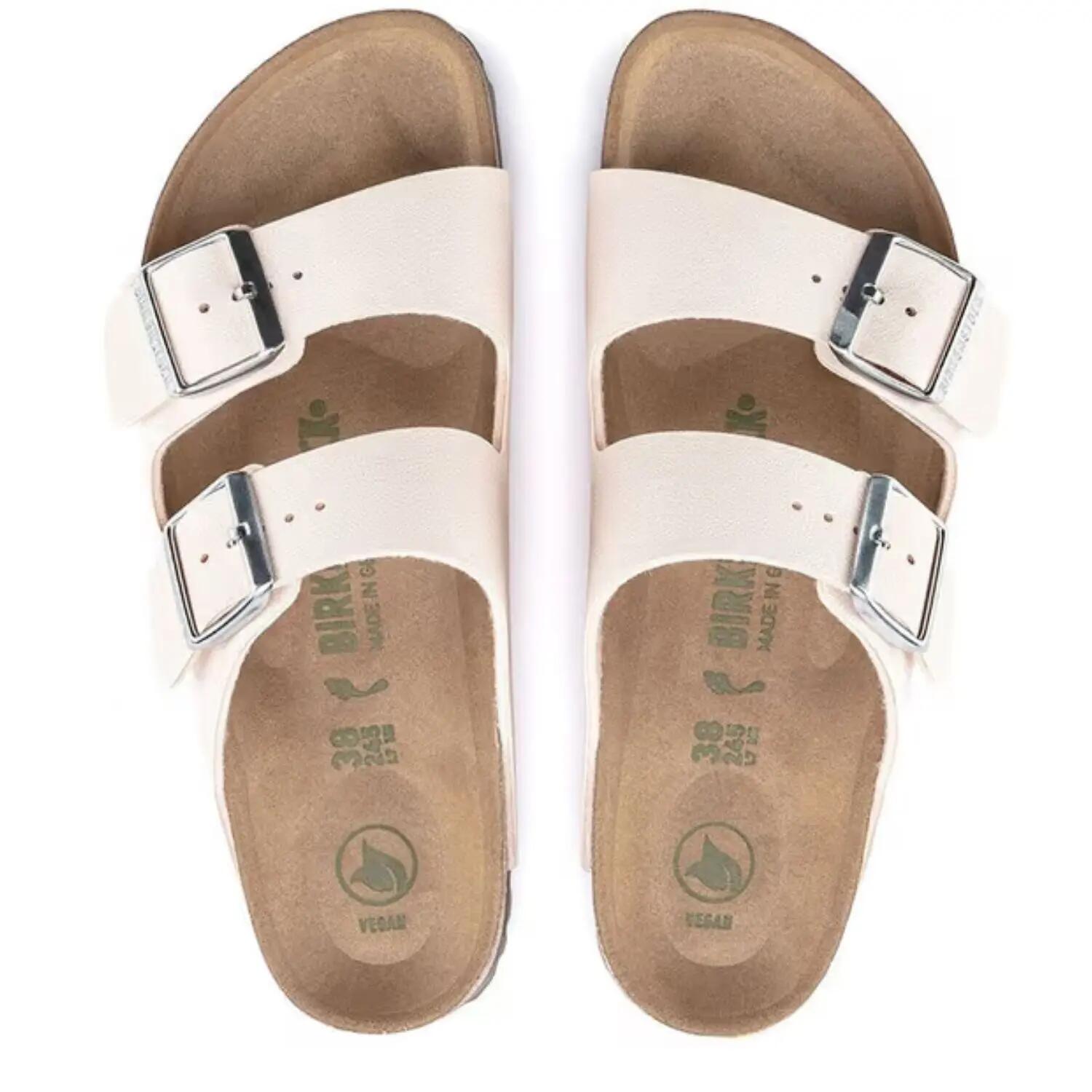 Tongs pour femmes Birkenstock Arizona BS birko-flor vegan rose clair 5/6