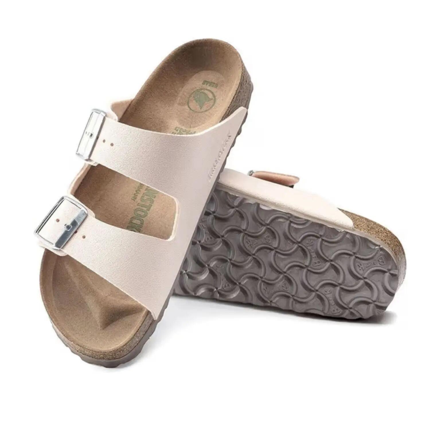 Tongs pour femmes Birkenstock Arizona BS birko-flor vegan rose clair 4/6