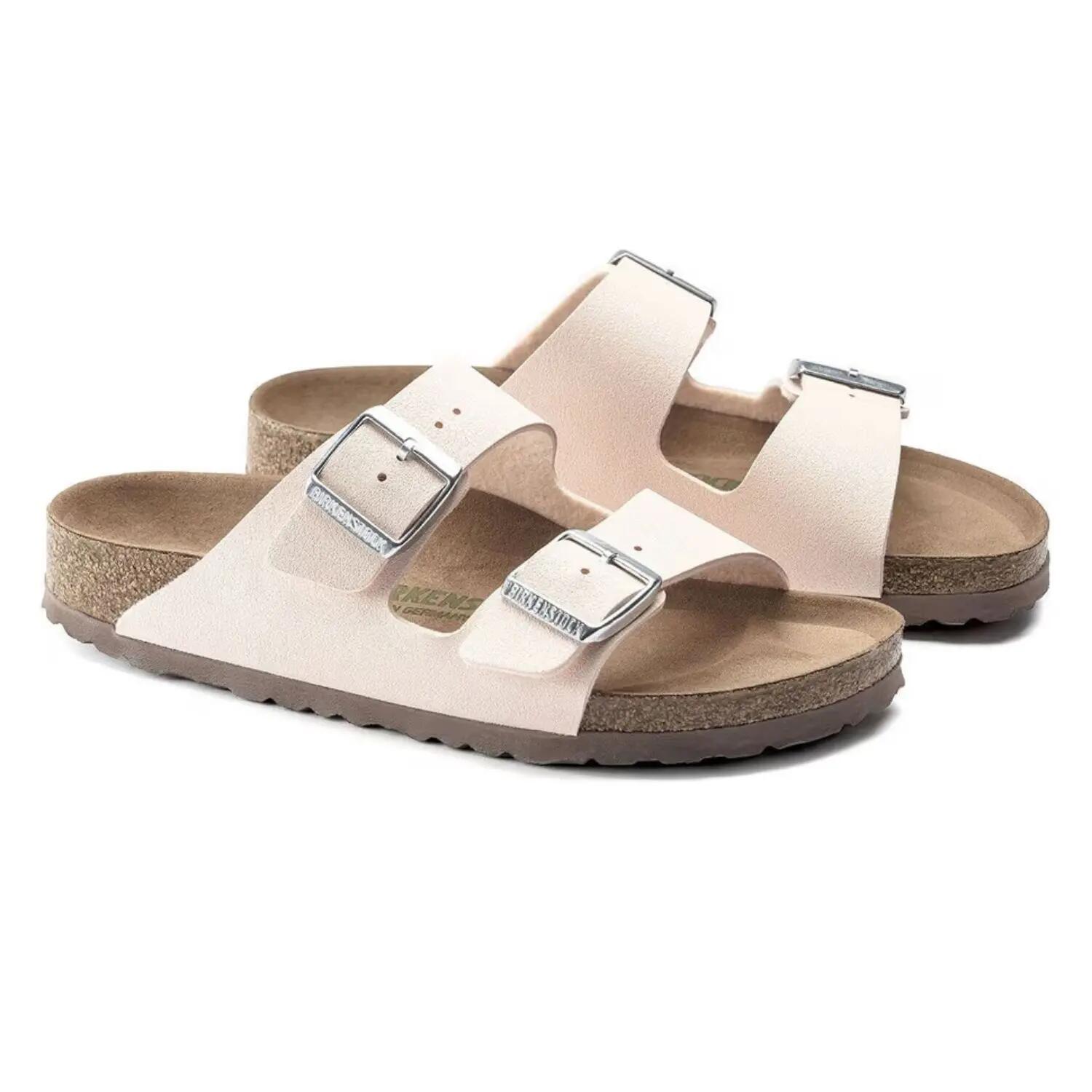 Tongs pour femmes Birkenstock Arizona BS birko-flor vegan rose clair 2/6