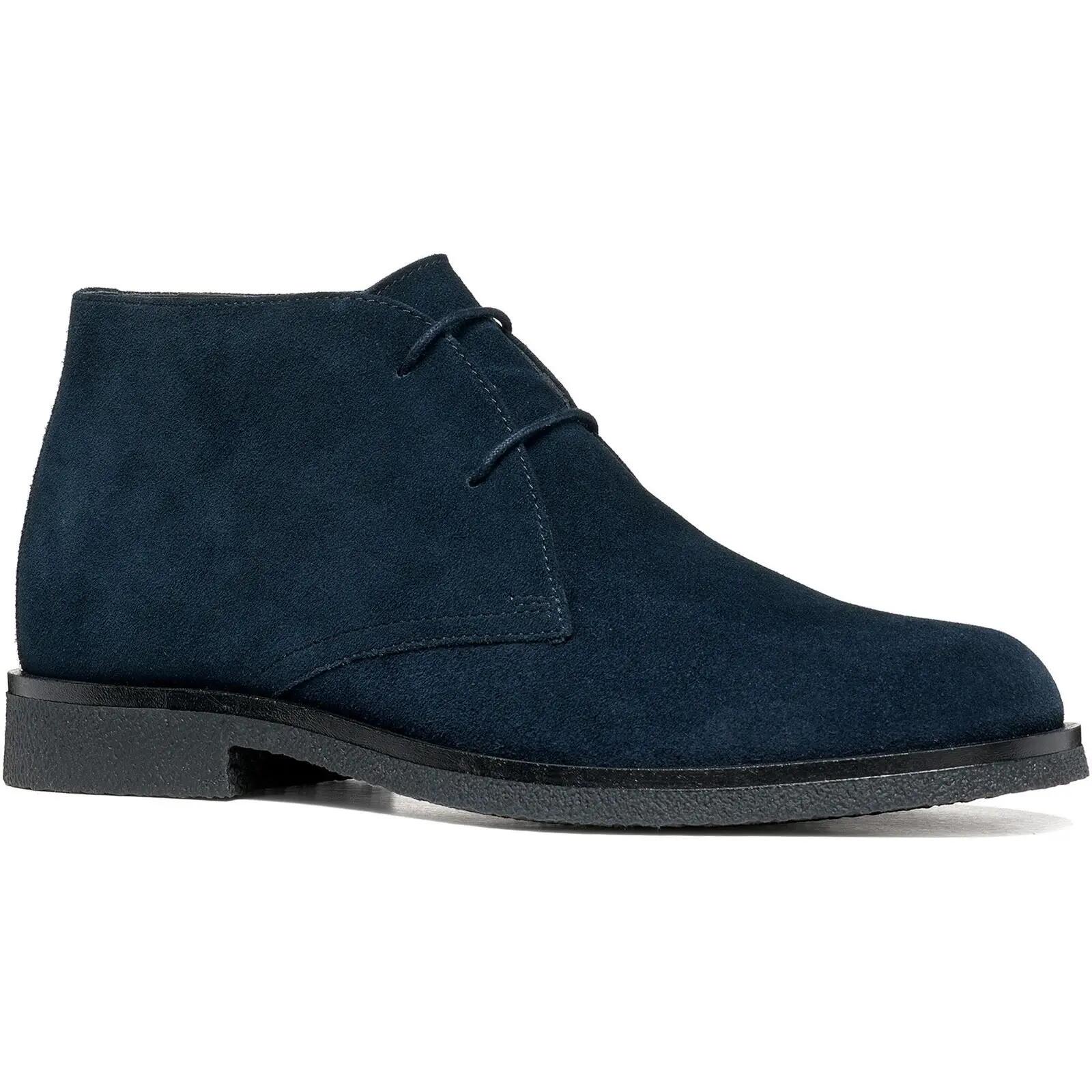 Geox U Claudio Leather Men's Dark Navy Ankle Boots 1/6
