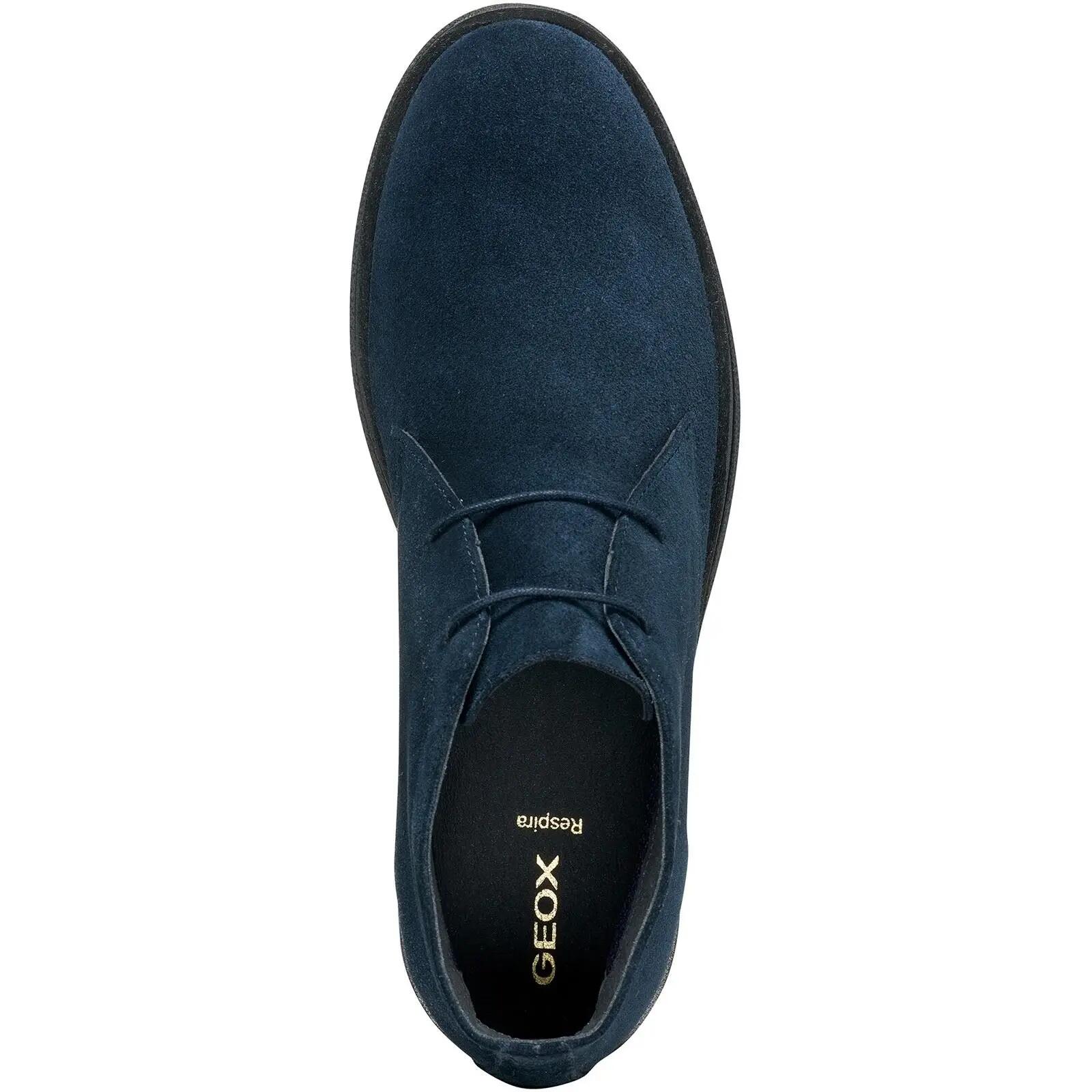 Geox U Claudio Leather Men's Dark Navy Ankle Boots 5/6
