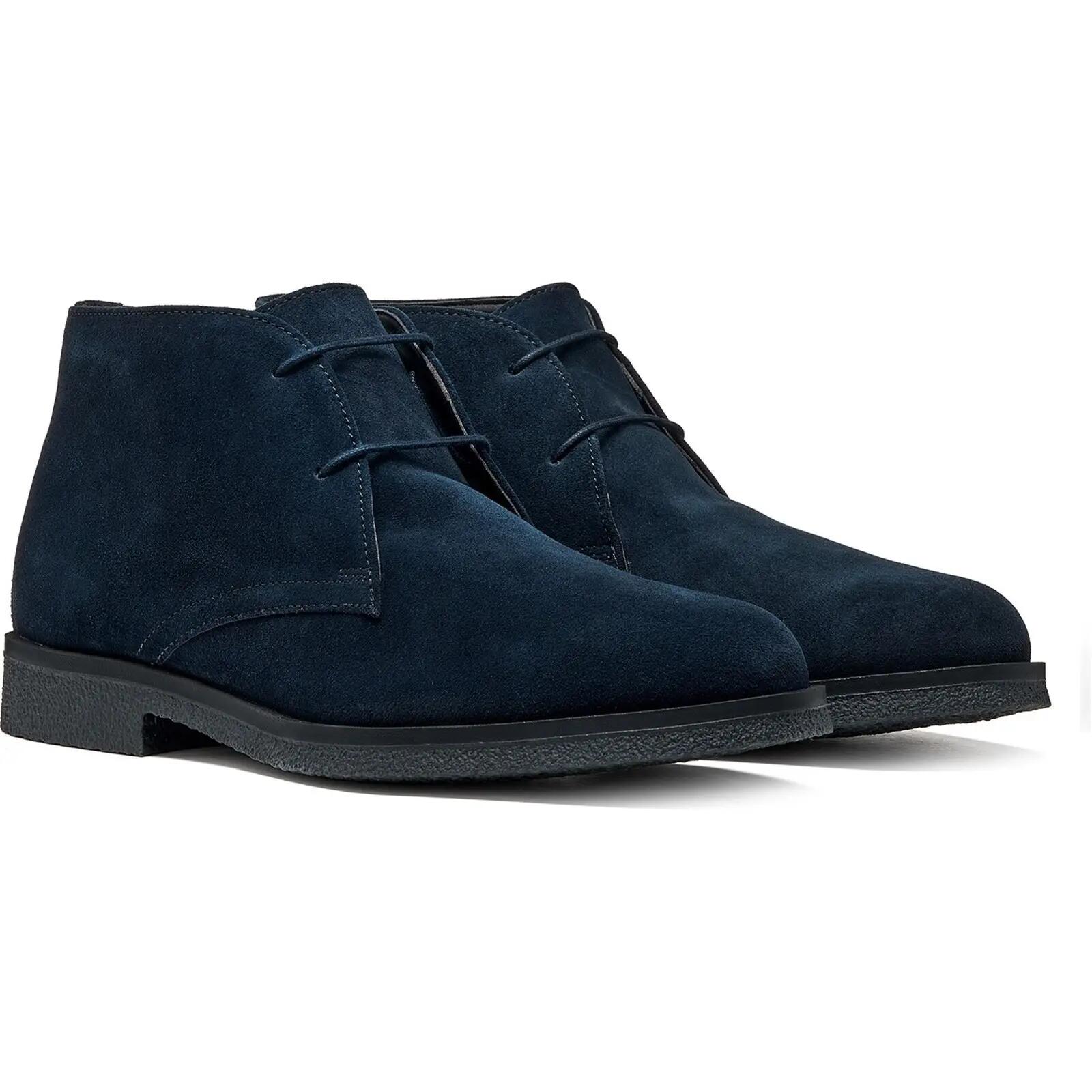 Geox U Claudio Leather Men's Dark Navy Ankle Boots 3/6