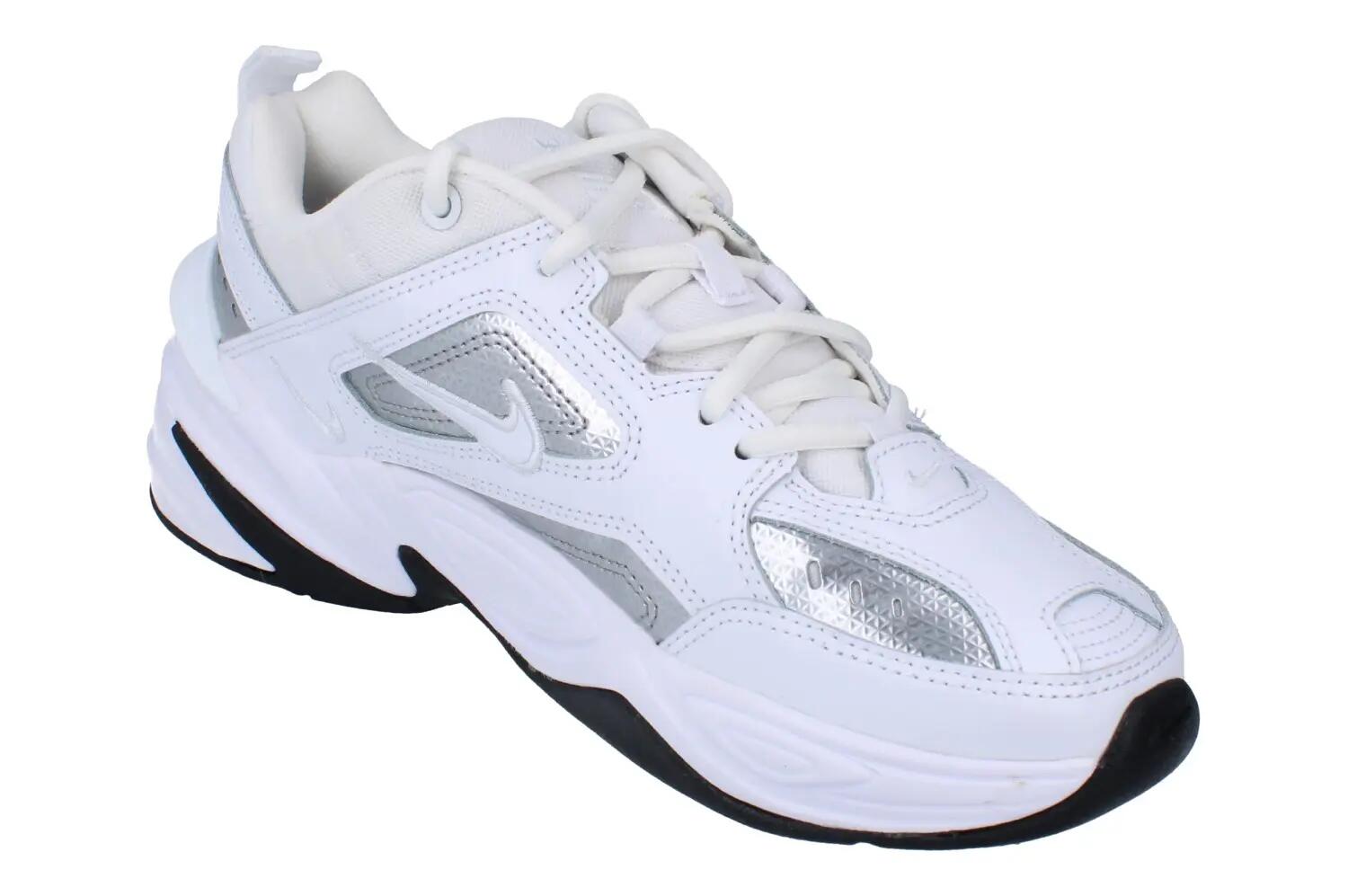 Nike M2K Tekno White Metallic Silver Black (Women's) 4/6
